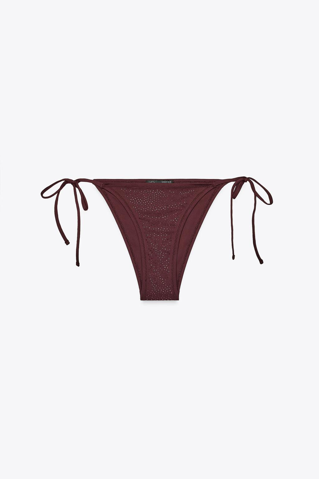 RHINESTONE BIKINI BOTTOMS - Zara фото 6
