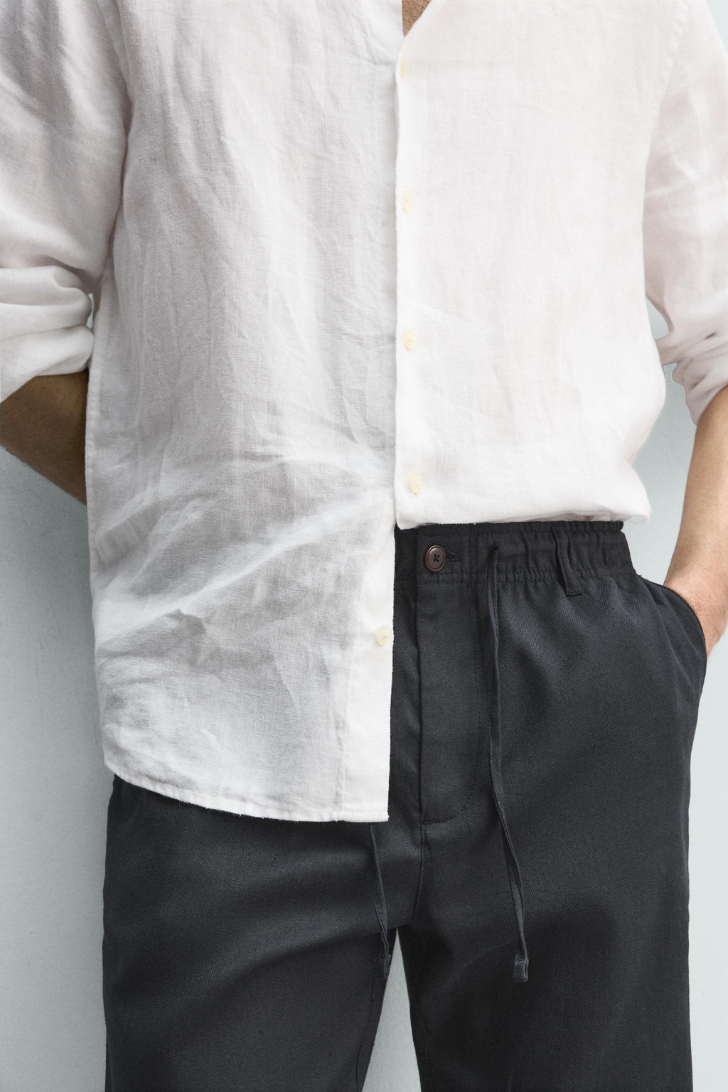 PANTAL?N RELAXED FIT ALGOD?N - LINO / Marr?n - Zara фото 5