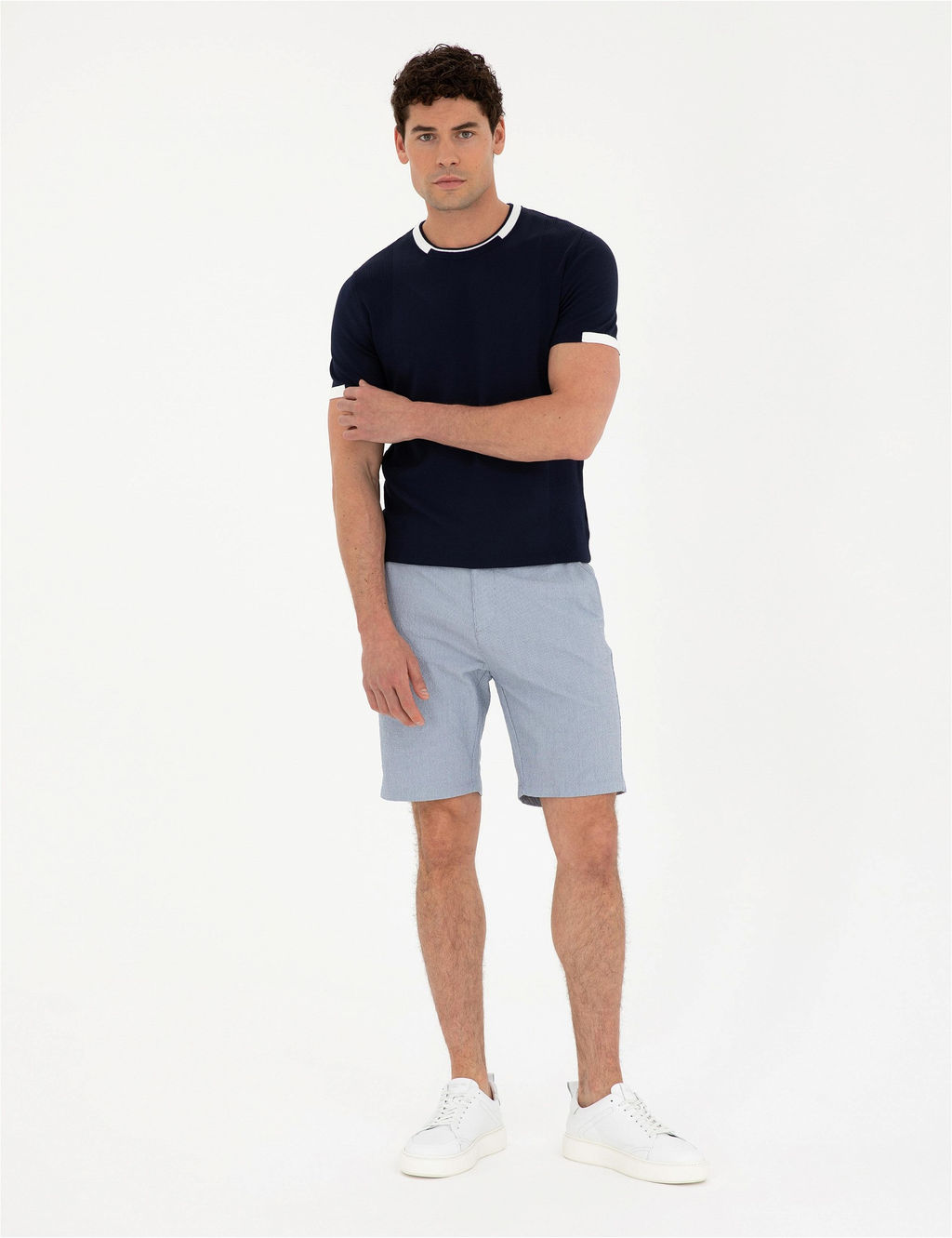 A__k Mavi Slim Fit Dokuma _ort - Pierre cardin фото 3