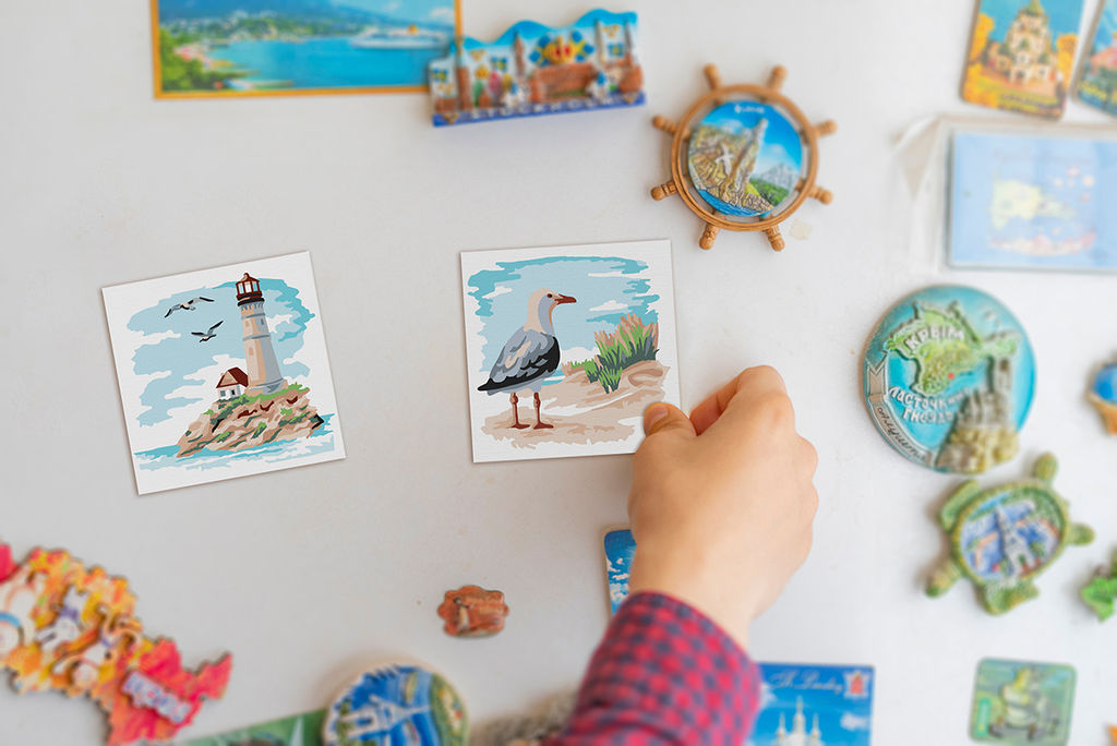 ФРЕЯ PNBM-006 Набор для раскрашивания по номерам (на магните) 9 х 9 см На морском берегу  фото 4