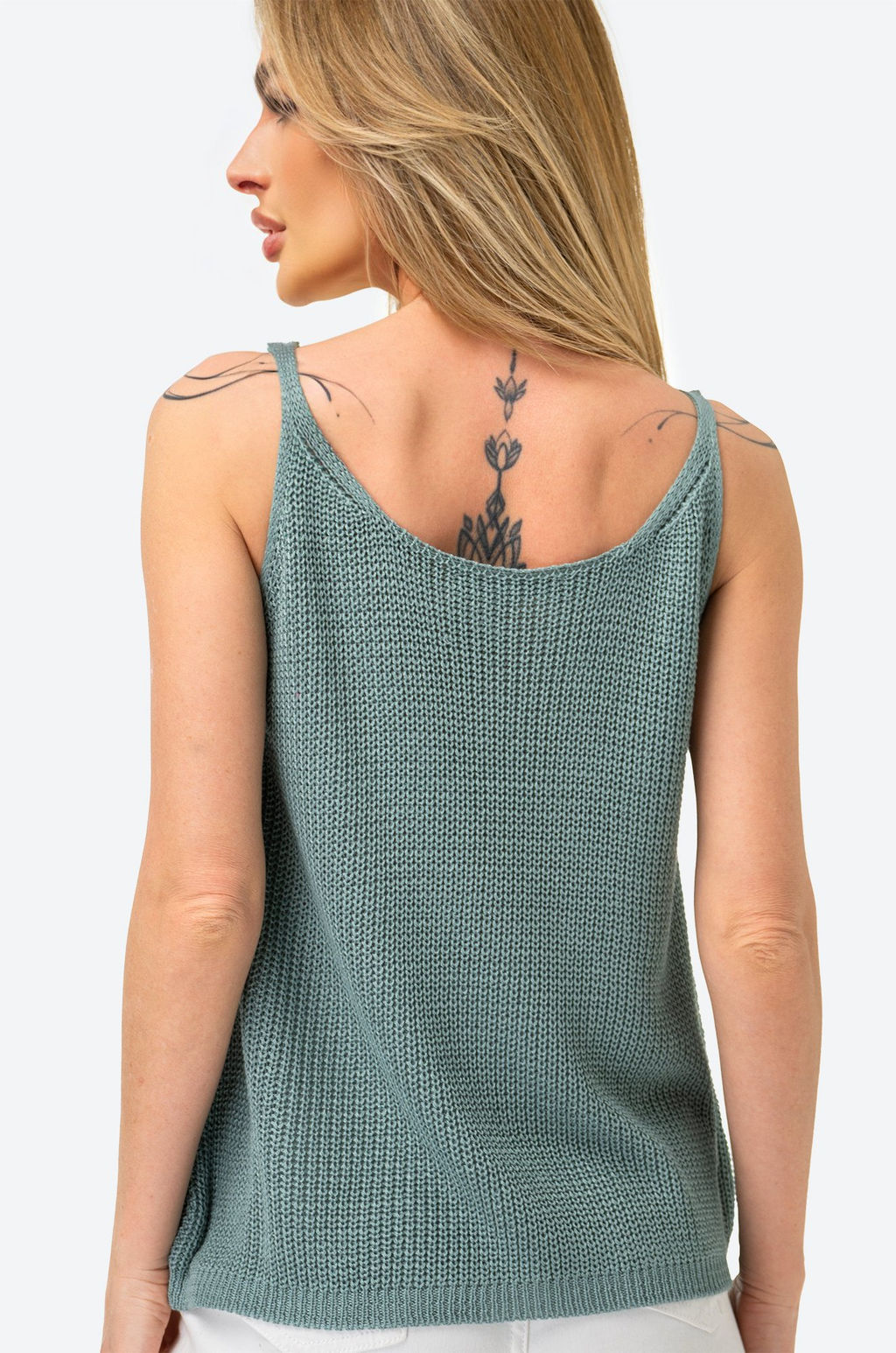 Женский вязаный топ на бретелях Happy Fox  фото 27