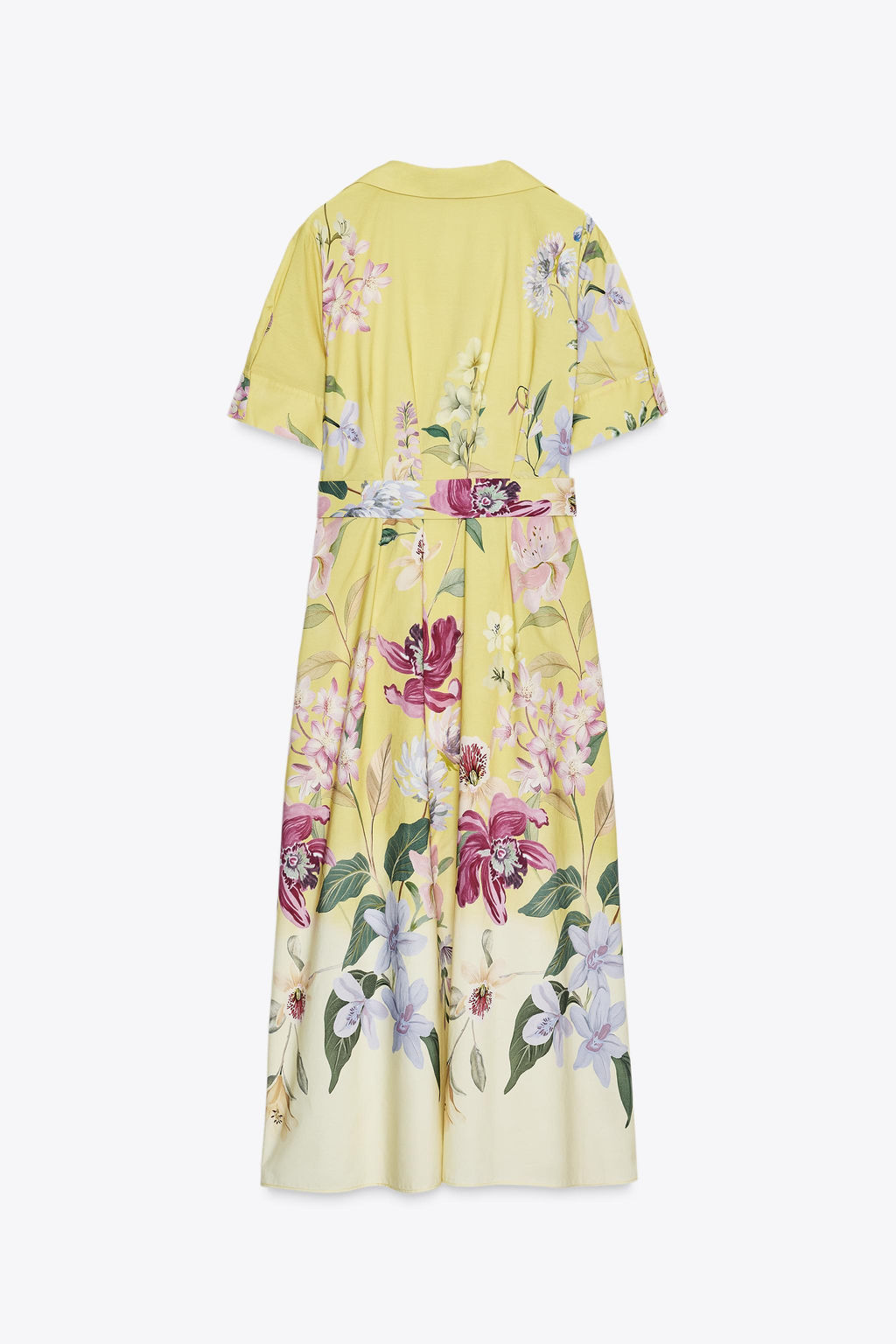 FLORAL PRINT MIDI DRESS WITH BELT - Zara фото 13