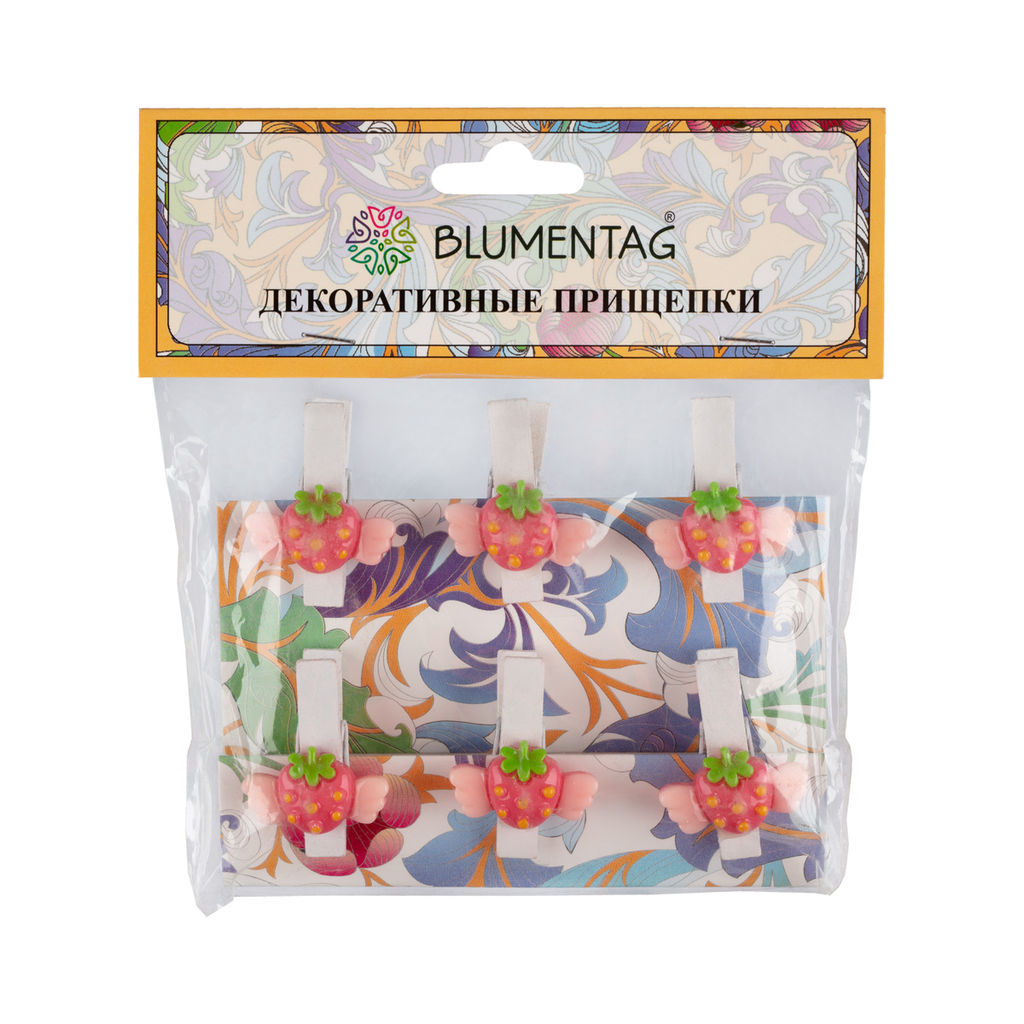 Blumentag WCRH-35 Декоративные прищепки 5 х 6 шт. 3.5 см СК/Распродажа B129 Голубые бабочки  фото 14