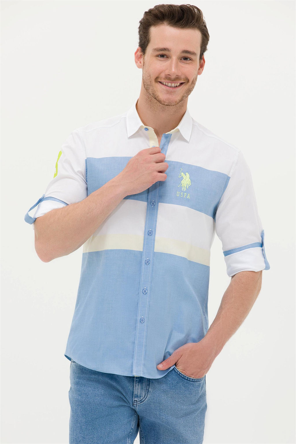 U. S. Polo Assn Мужская рубашка Saks с длинным рукавом - U.s. polo assn фото 10