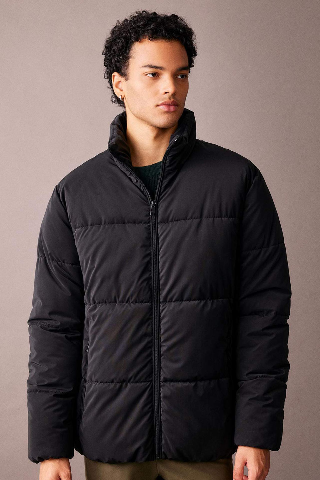 Slim Fit Sisme Mont Dar Kesim Dik Yaka Astarl? Fermuarl? Cift Cepli - Defacto фото 2