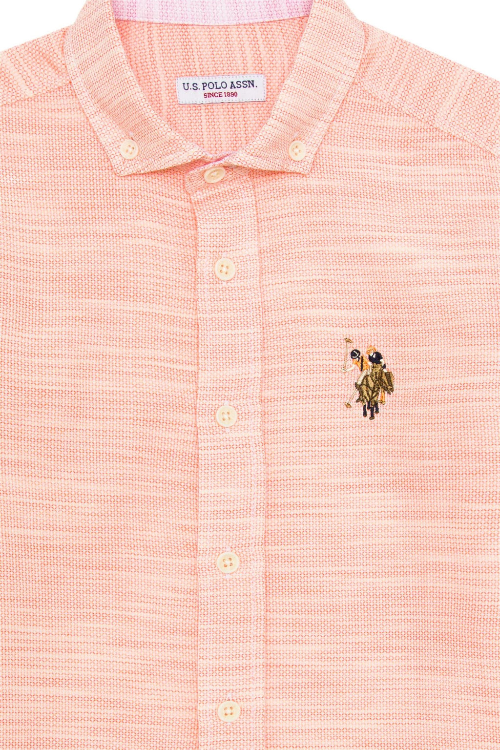 U. S. Polo Assn Оранжевая рубашка с длинным рукавом для мальчика - U.s. polo assn фото 5