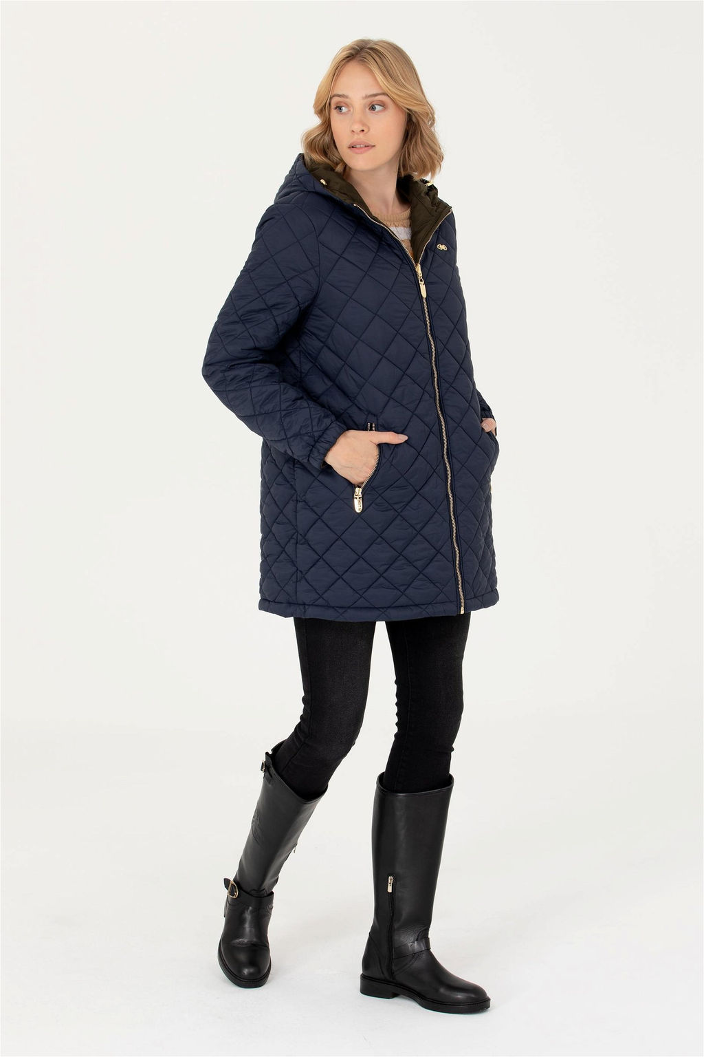 U. S. Polo Assn Женское пальто цвета хаки - U.s. polo assn фото 2