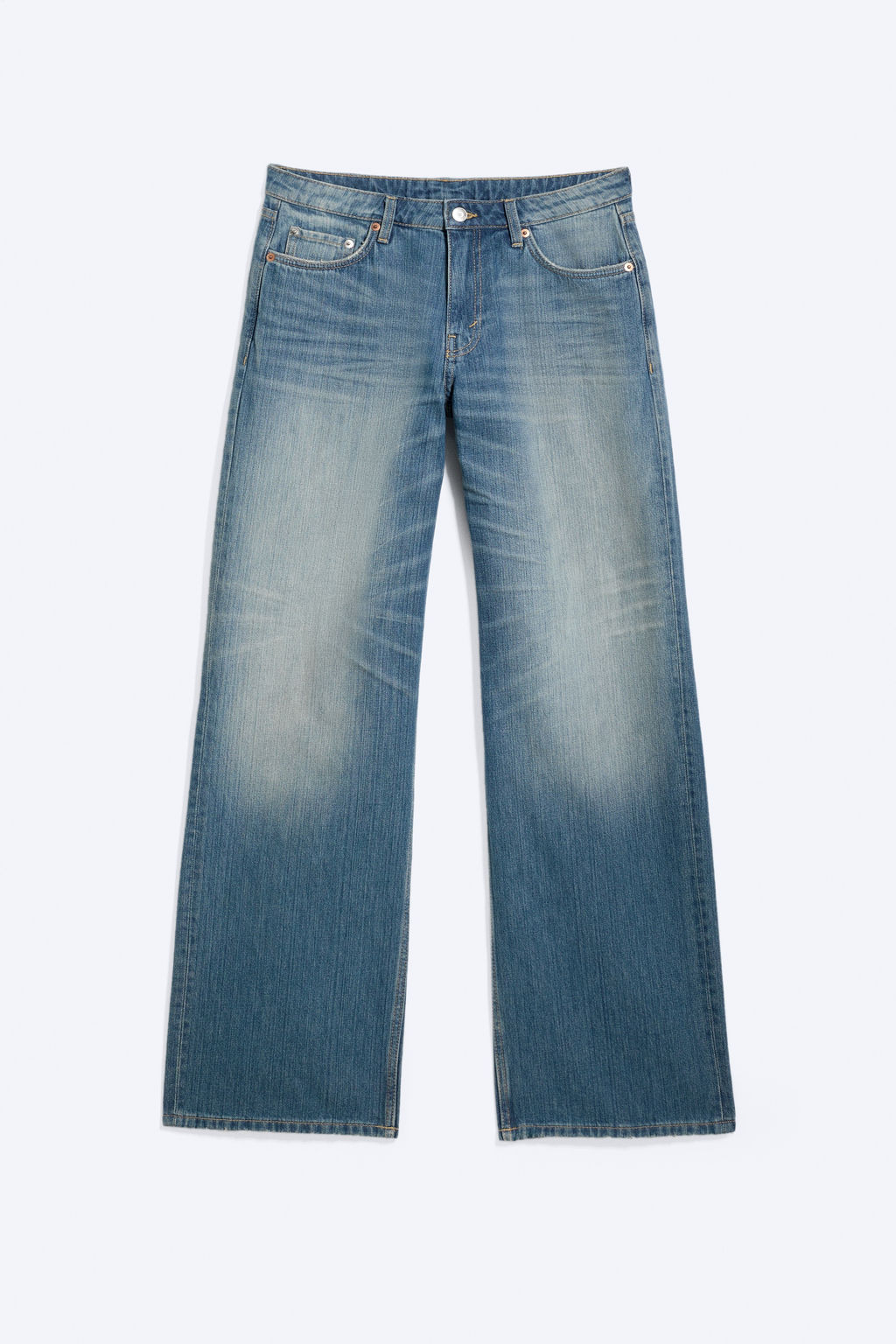 Vaqueros de tiro bajo y pernera ancha Ample - H&m фото 2
