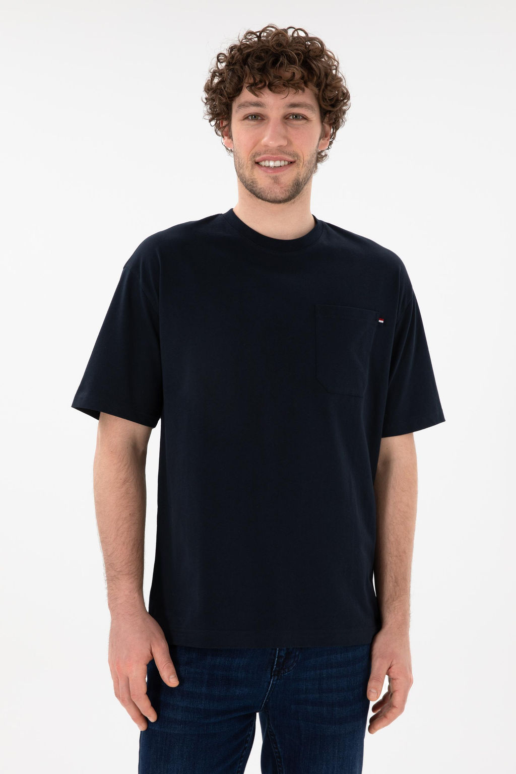 Erkek Comfort Fit Bisiklet Yaka Lacivert Ti__rt Sepette S_rpriz _ndirim - U.s. polo assn фото 2
