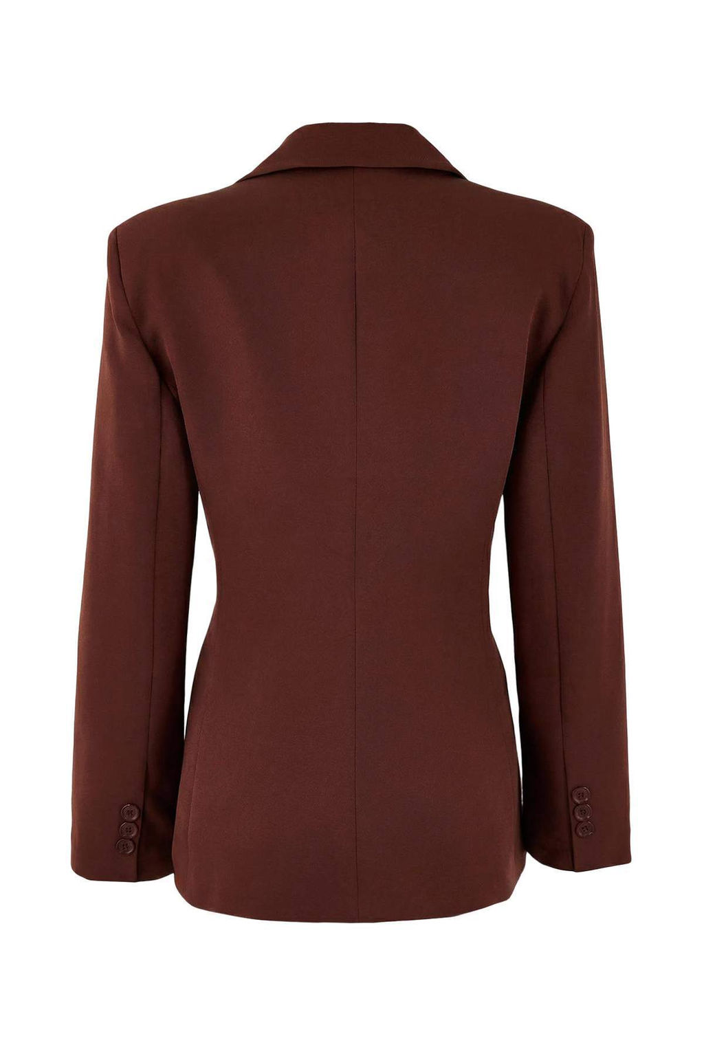 Koyu Kahverengi Fitted/Vucuda Oturan Tek Dugme Dokuma Astarl? Vatkal? Blazer Ceket TWOSS26BC00001 - Trendyolmilla фото 2