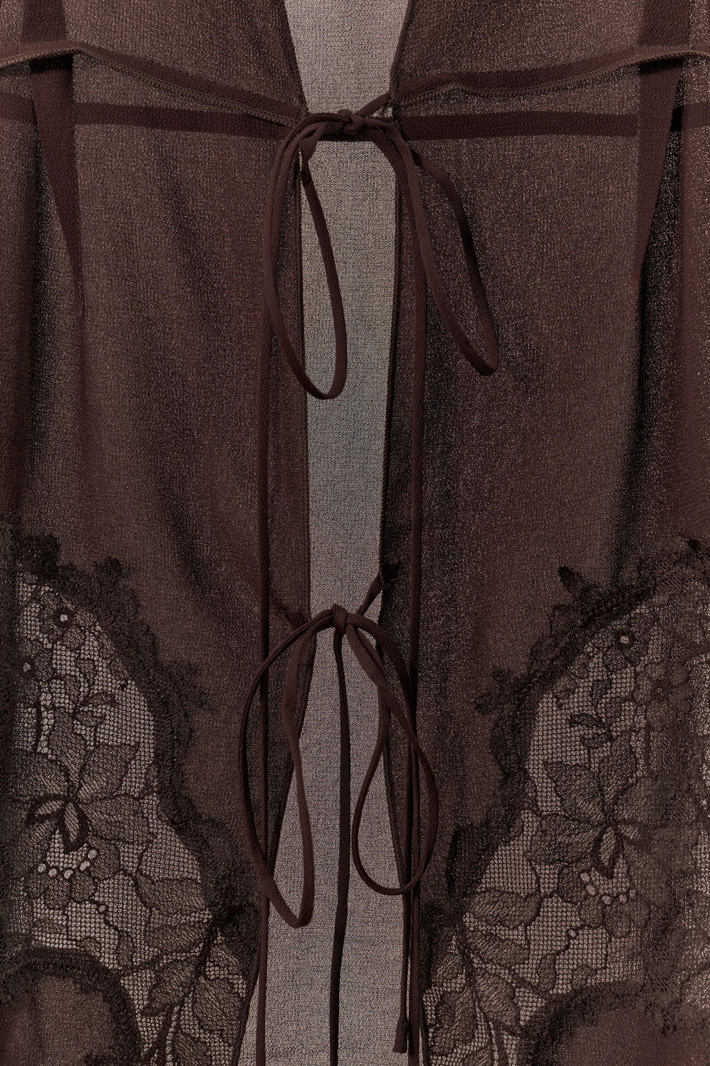 GEORGETTE LACE SHIRT WITH BOWS