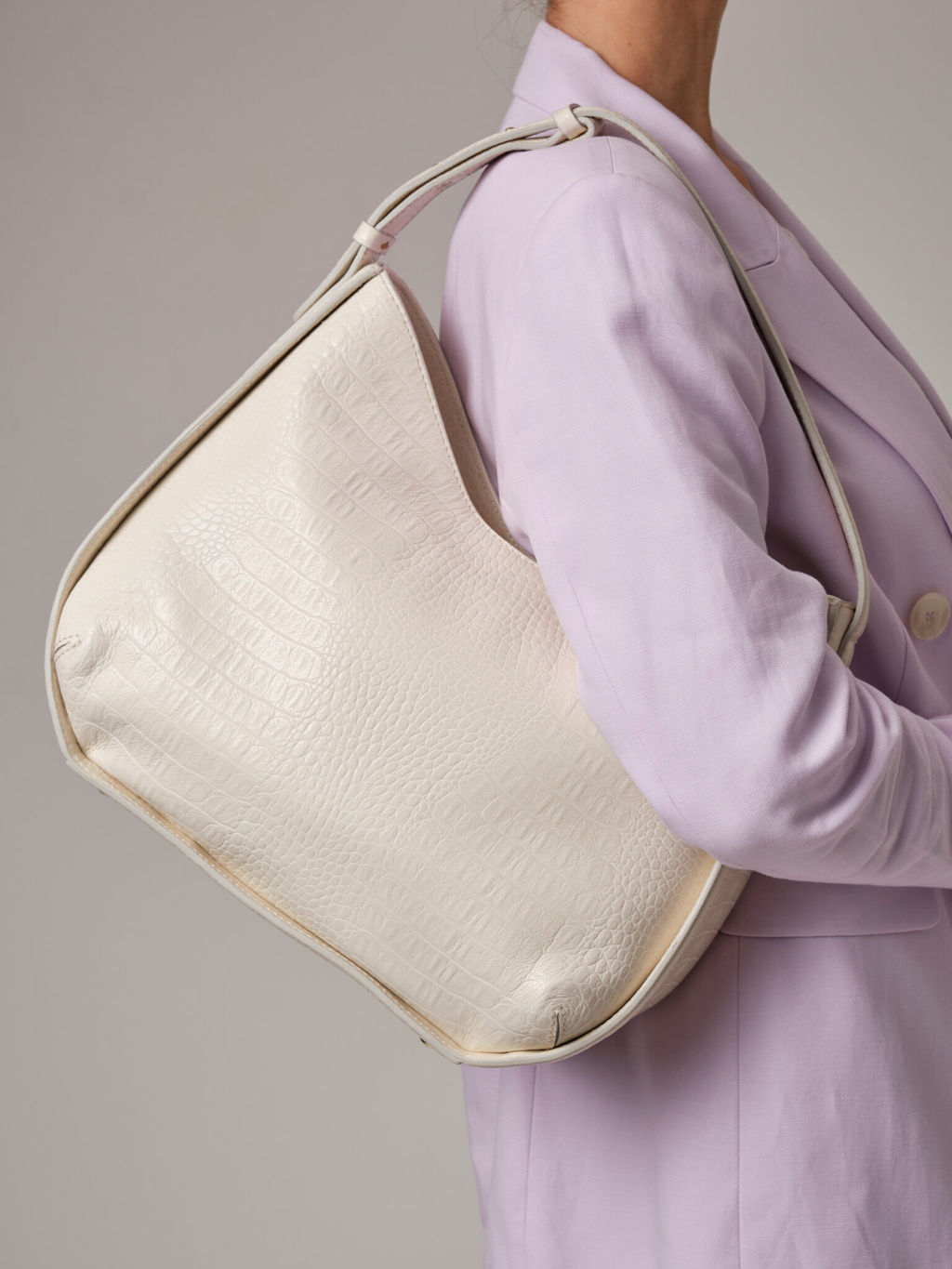 Сумка тоут кожаная Deboro 30422 бежевый лен