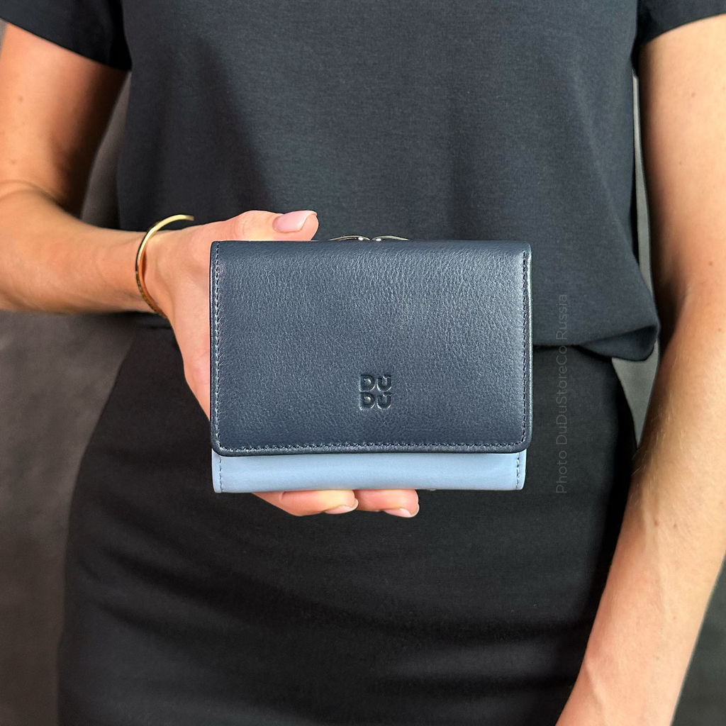 Итальянский женский кожаный кошелек DuDu серии Corsica | морской - Dudubags фото 7