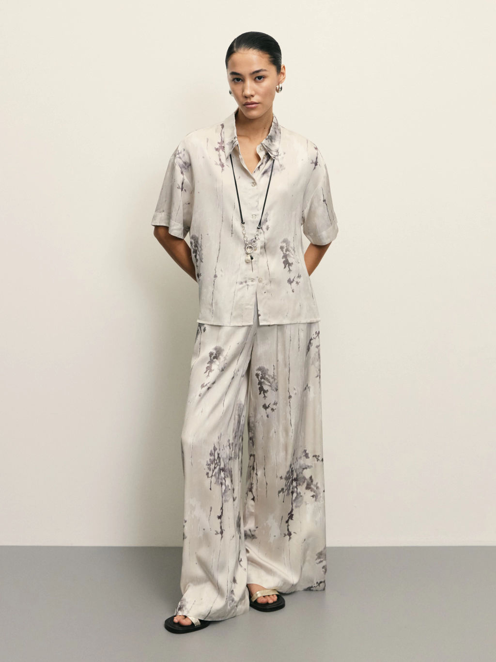 Блузка из вискозы с цветочным принтом / Zarina  фото 2