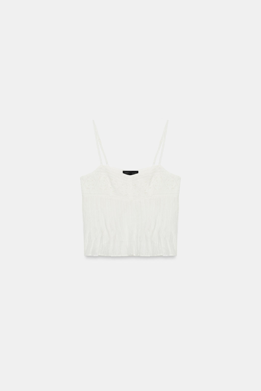 TOP TIRANTES BORDADOS / Blanco - Zara фото 5