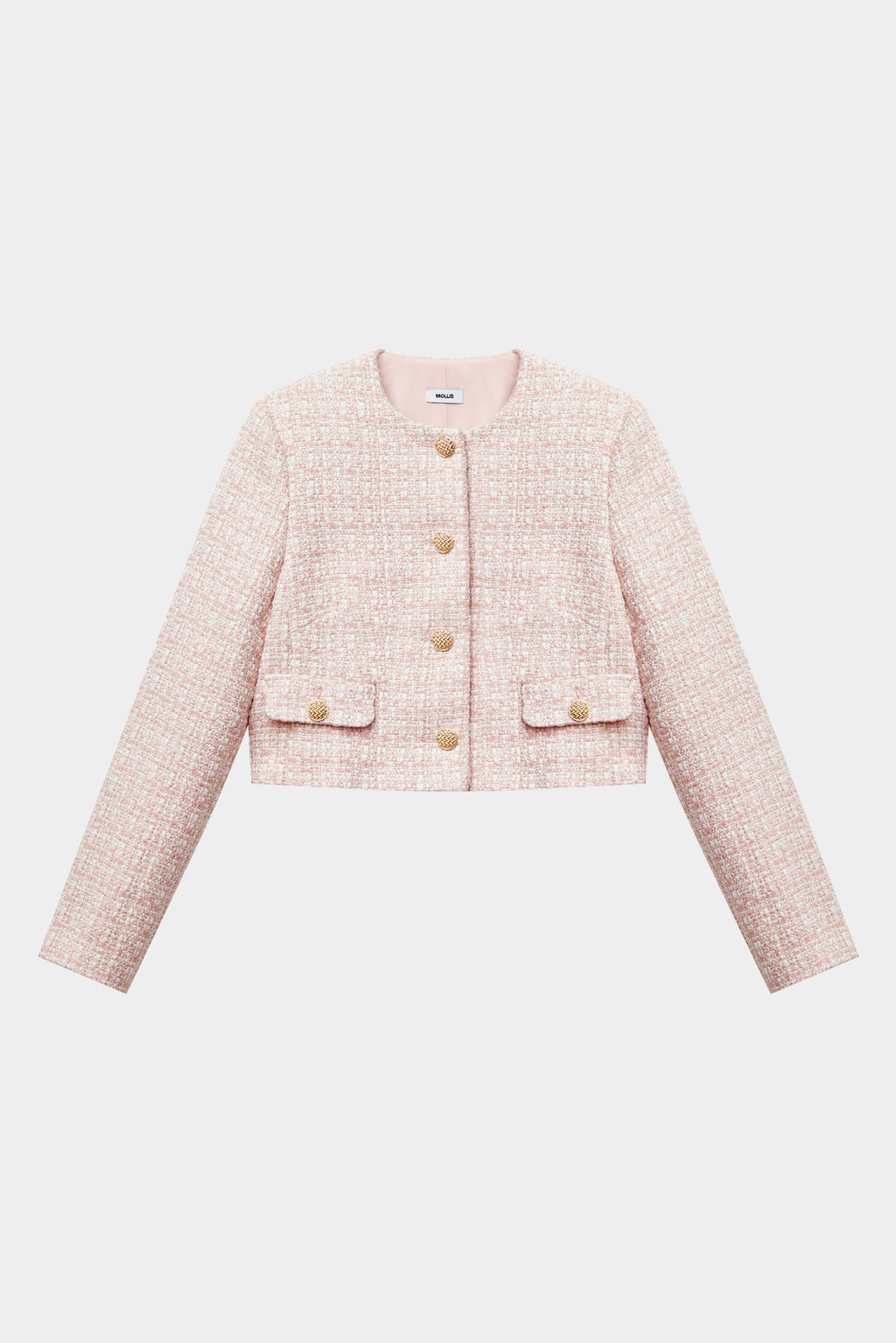 Жакет укороченный из твида с клапанами - Mollis фото 4