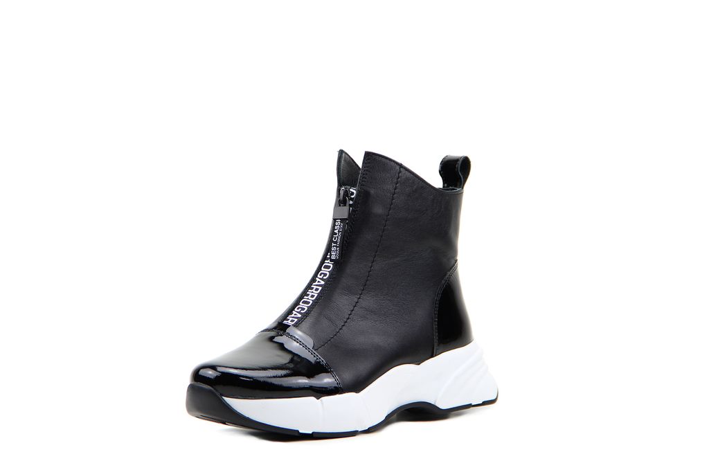 Ботинки EDART 330.L.2021w.black+lacq/мех