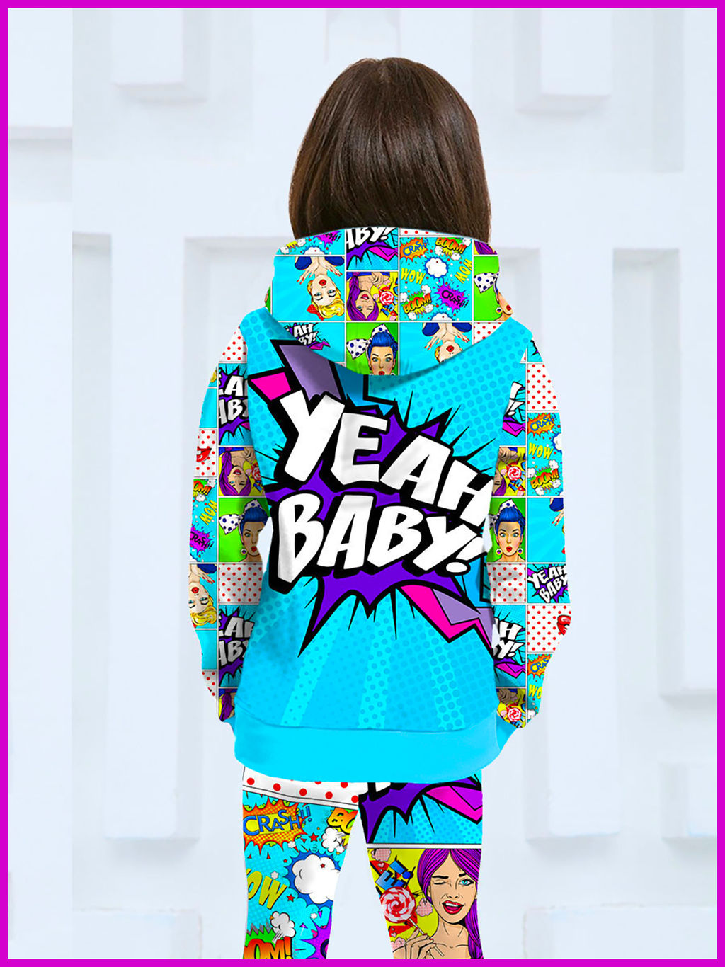 Толстовка "Поп-Арт",морская волна