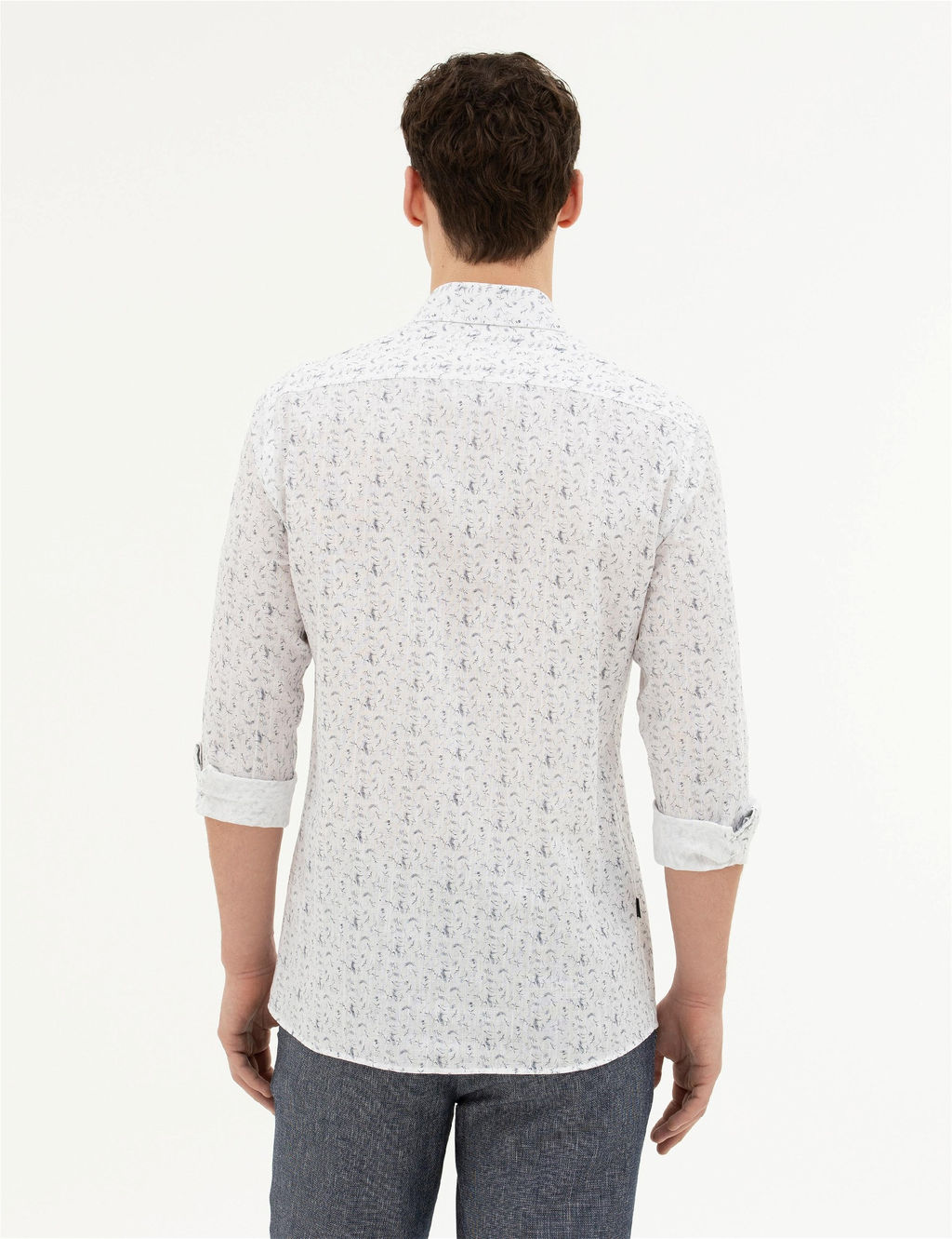 Lacivert Slim Fit Uzun Kollu G_mlek - Pierre cardin фото 5