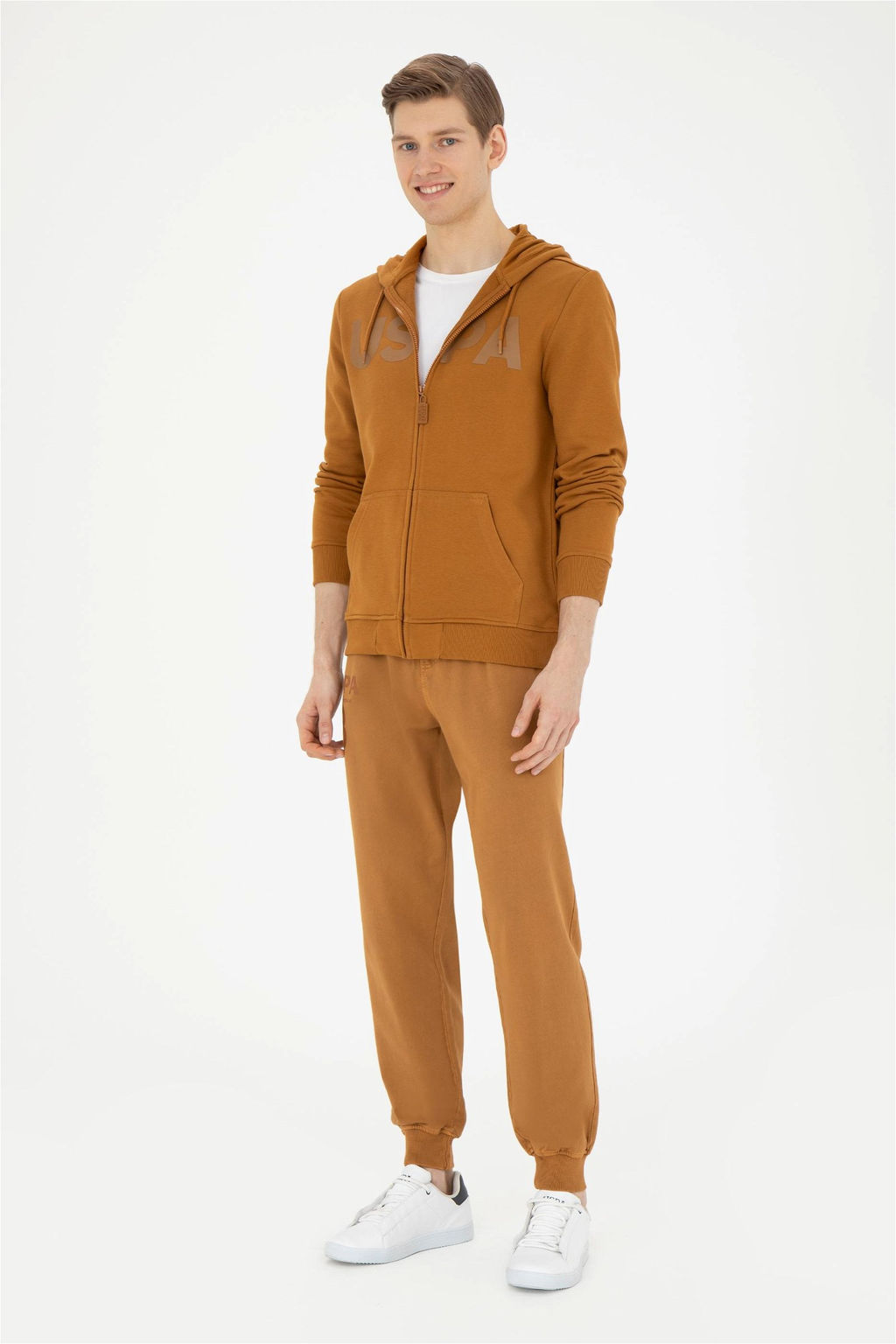 Мужские спортивные штаны кокосового цвета - U.s. polo assn фото 3
