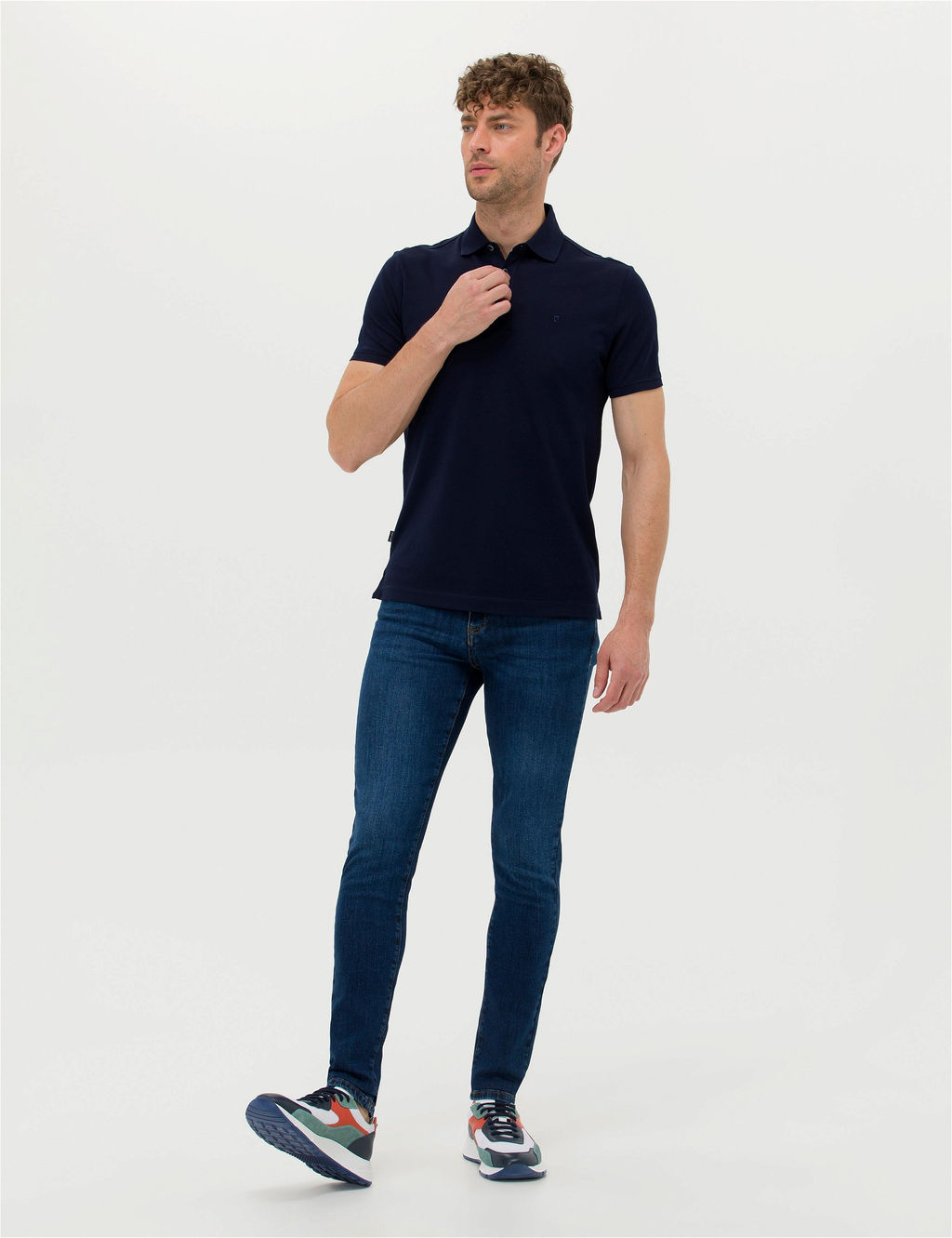 Lacivert Slim Fit Merserize Ti__rt - Pierre cardin фото 4