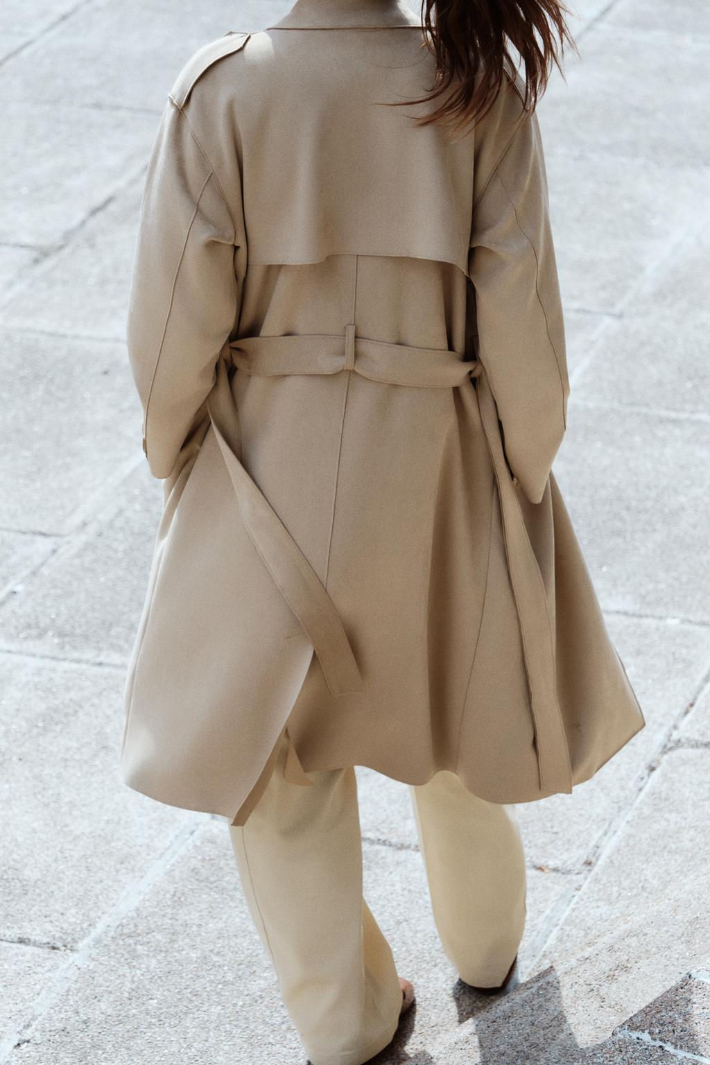 LONG TRENCH COAT WITH BELT - Zara фото 4