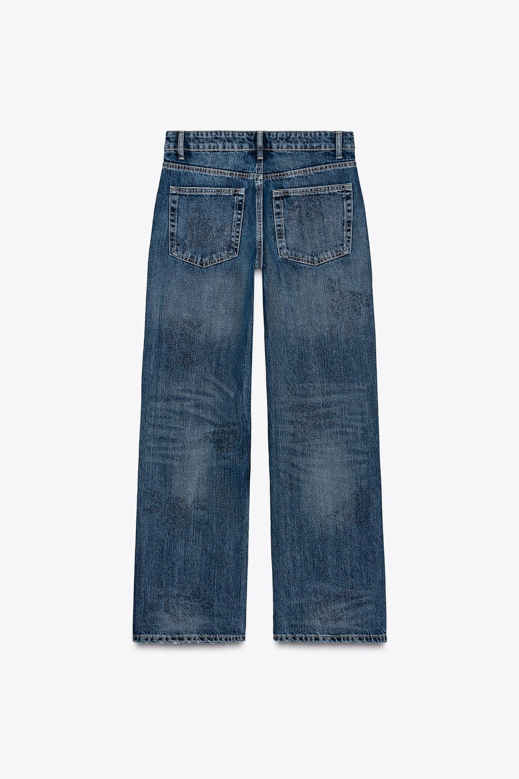 MID-RISE WIDE-LEG TRF JEANS - Zara фото 6