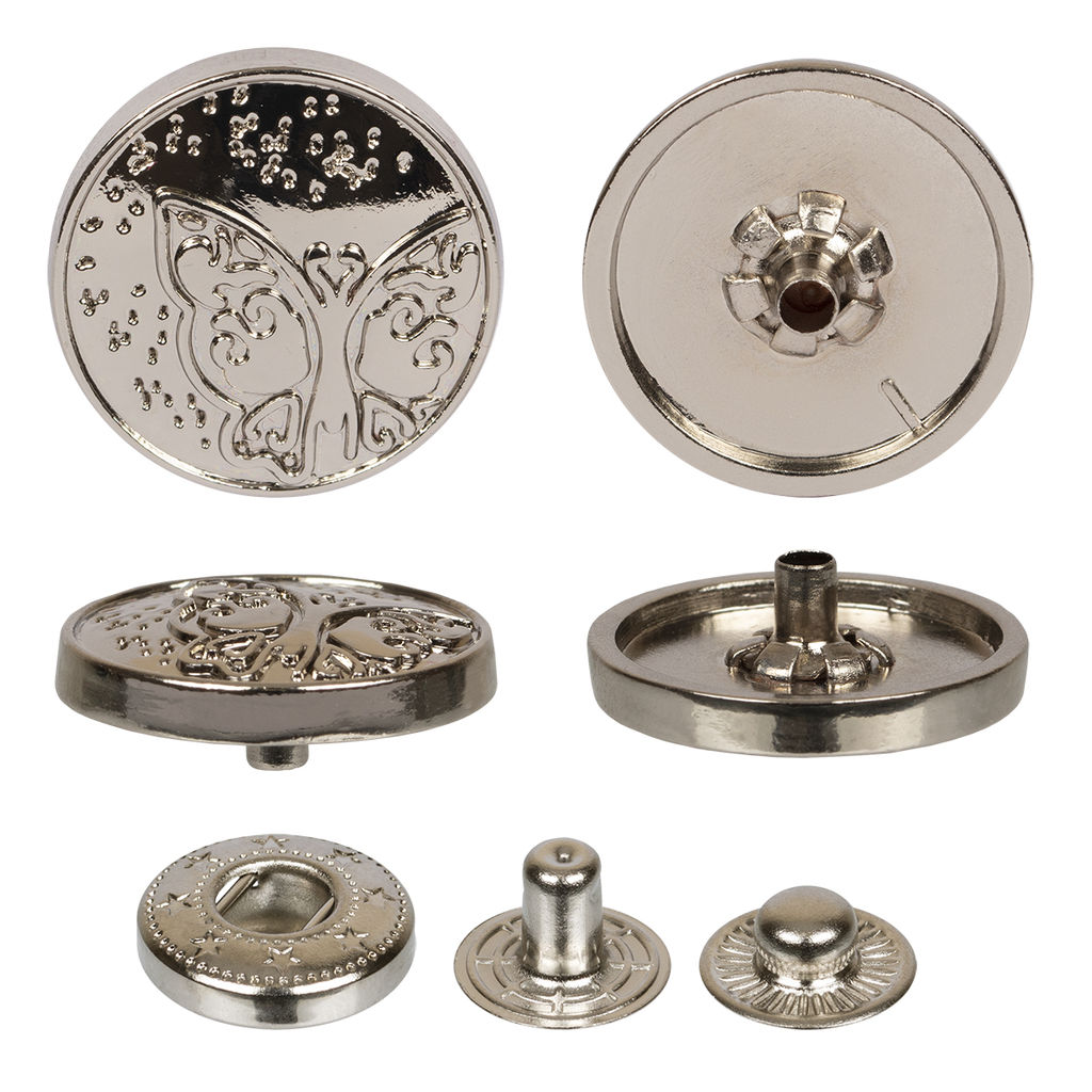 Кнопка Micron JK 009 металл нержавеющий сплав d 20 мм 36 шт. СК/Распродажа №04 под никель