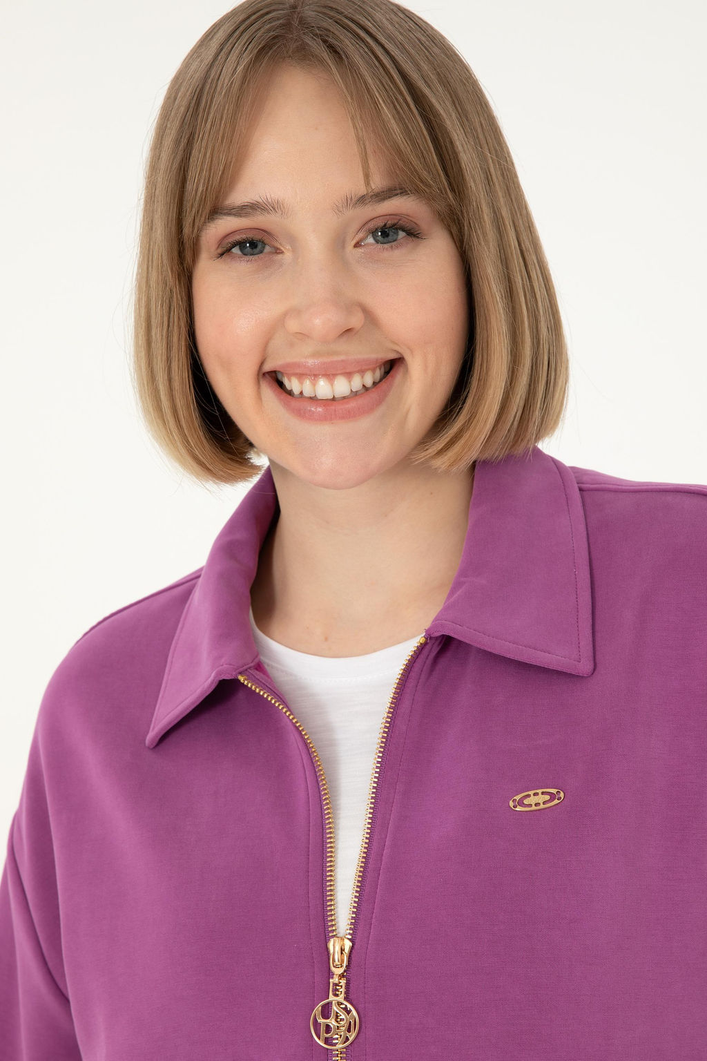 Женский фиолетовый свитшот Неожиданная скидка в корзине - U.s. polo assn фото 2