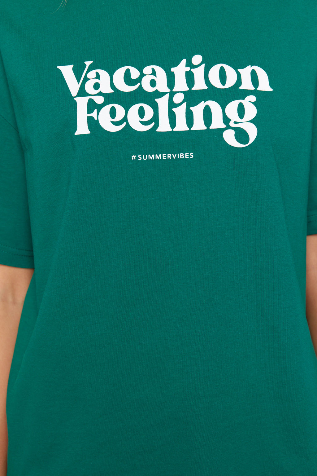 TRENDYOLMILLA Beyaz Bask?l? Premium %100 Pamuk Relaxed/Rahat Kesim Orme T-Shirt TWOSS24TS00178  фото 9