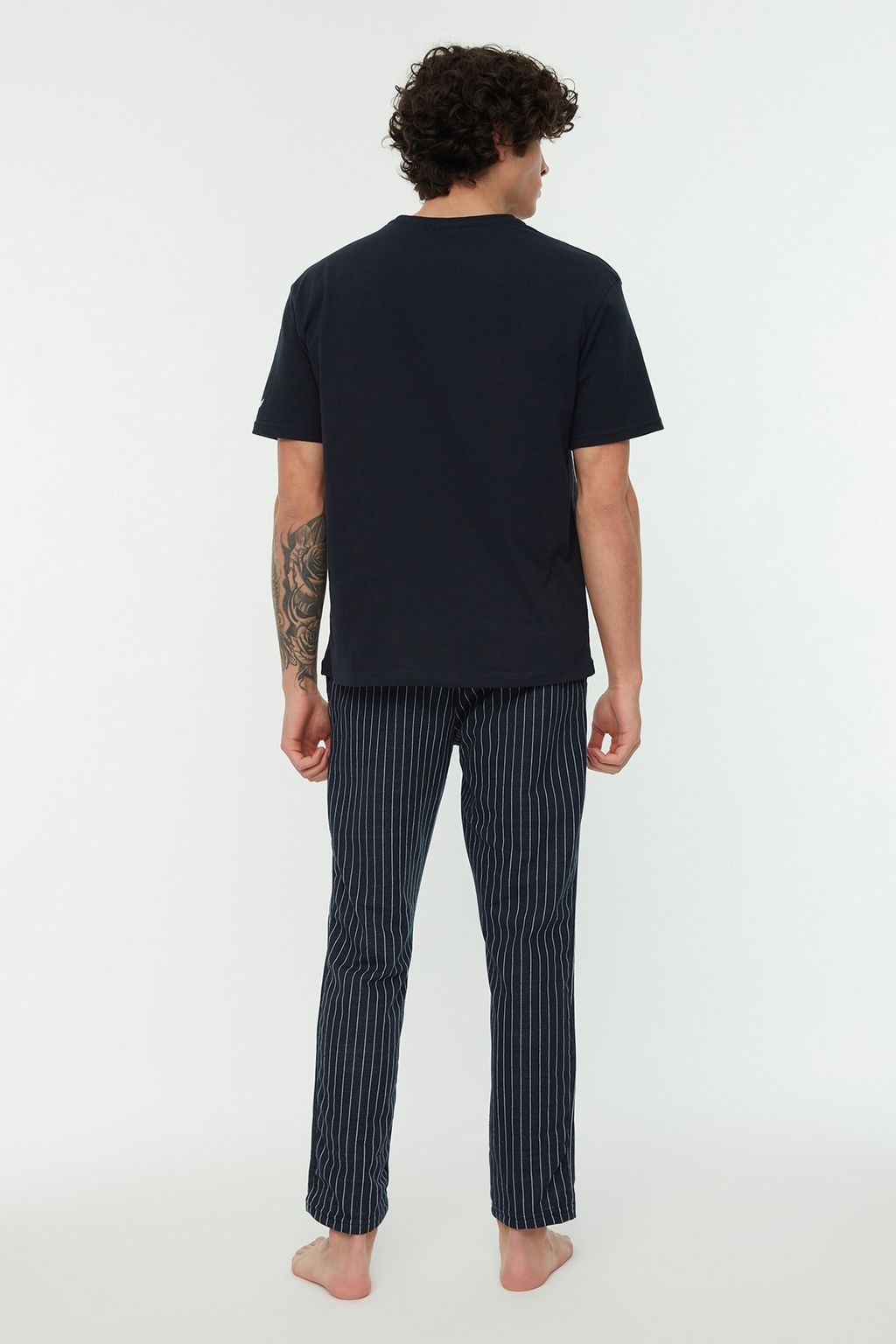 TRENDYOL MAN Lacivert Bask?l? Regular Fit Orme Pijama Tak?m? THMAW21PT0393 - Trendyolmilla фото 24