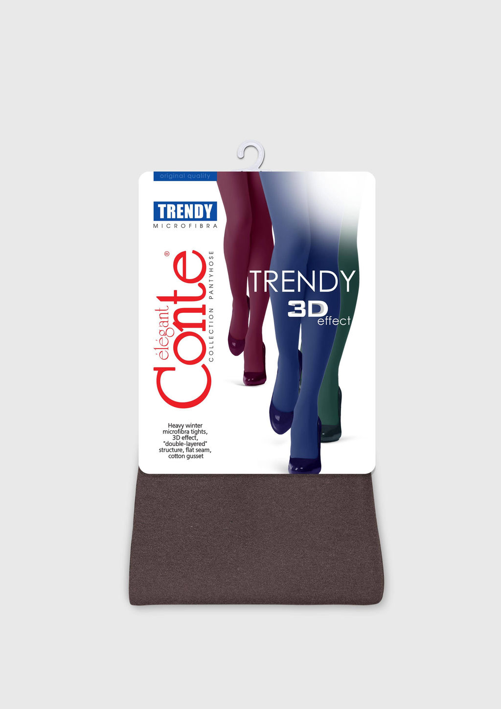 Колготки теплые CONTE Плотные меланжевые колготки TRENDY MELANGE chocolate - Conte elegant фото 6