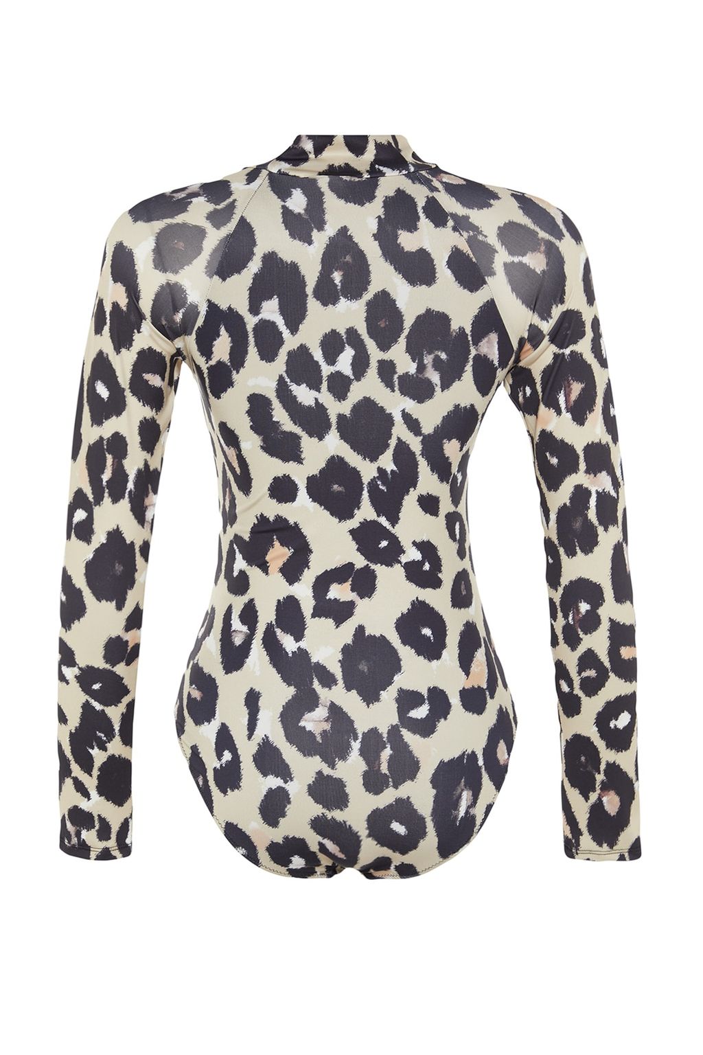 TRENDYOLMILLA Leopar Desenli Yuzucu Fermuarl? Uzun Kollu Regular Mayo TBESS21MA0215  фото 8