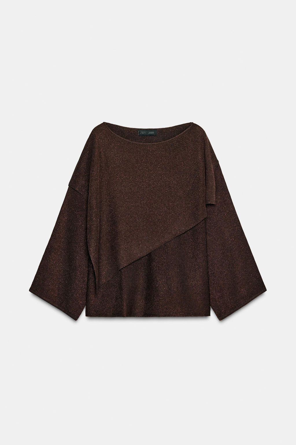 METALLIC THREAD KNIT CAPE JUMPER - Zara фото 3