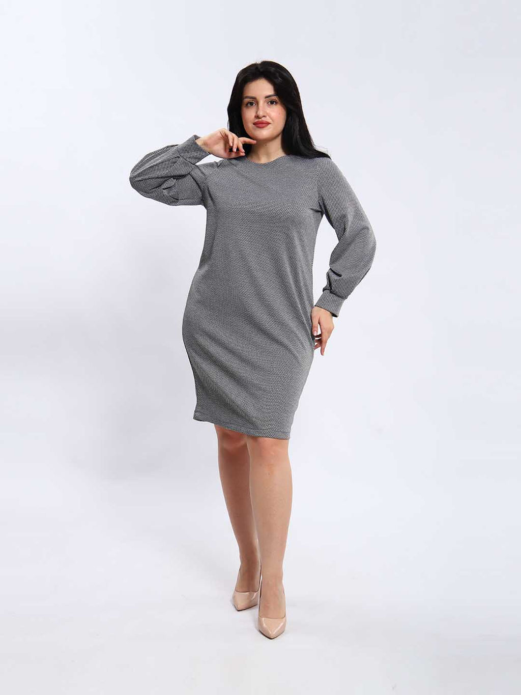 Платье женское, цвет белый черный