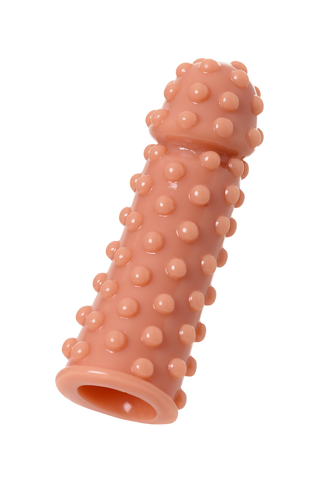 Насадка KOKOS реалистичная с дополнительной стимуляцией, TPE, телесная, 12.7 см  фото 5