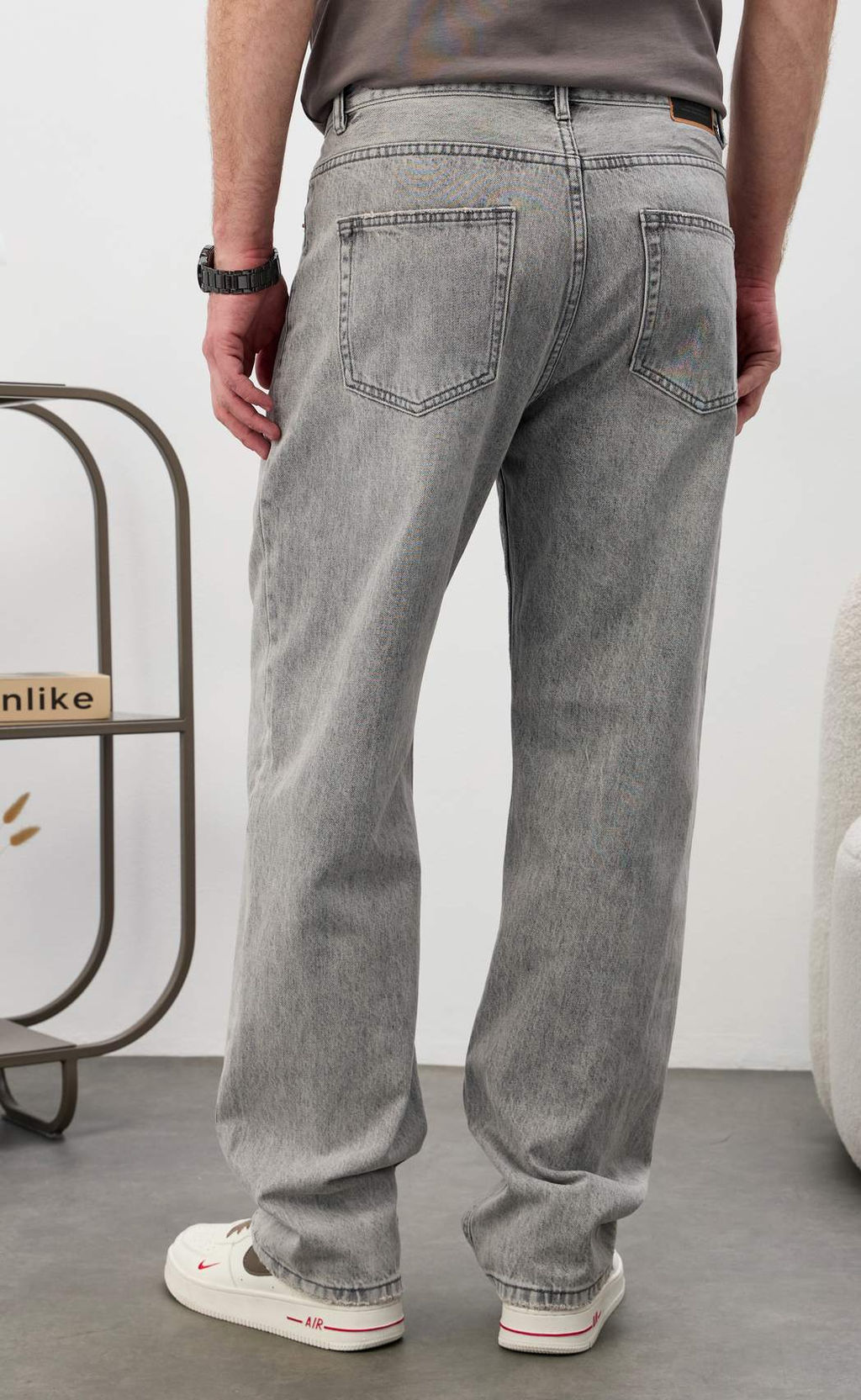 Джинсы Fine Joyce F611-0162R светло-серый хлопок  фото 5