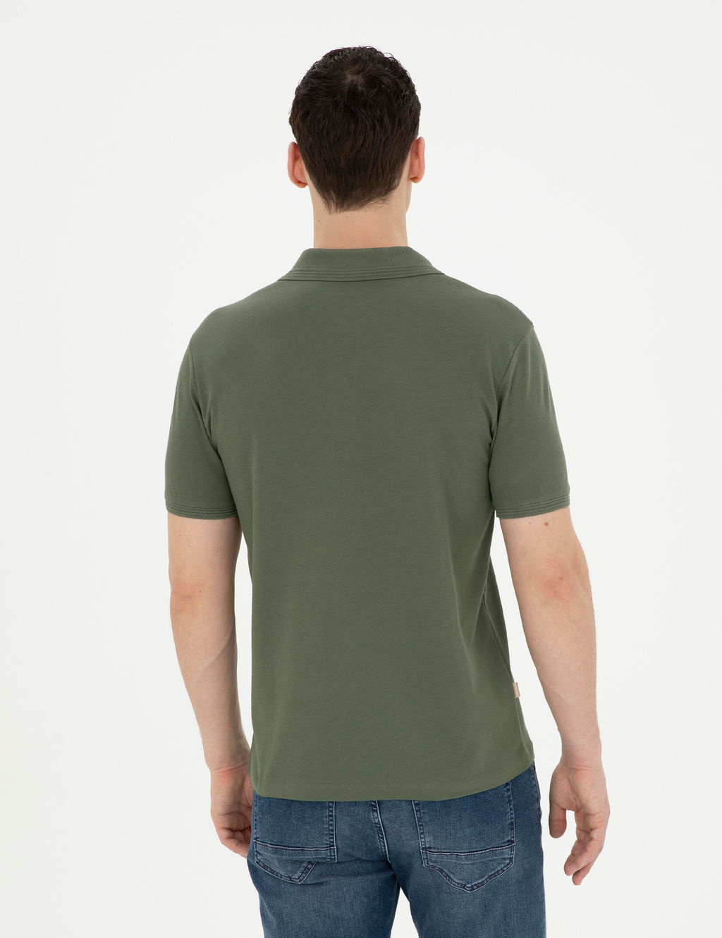Haki Slim Fit Basic Ti__rt - Pierre cardin фото 12