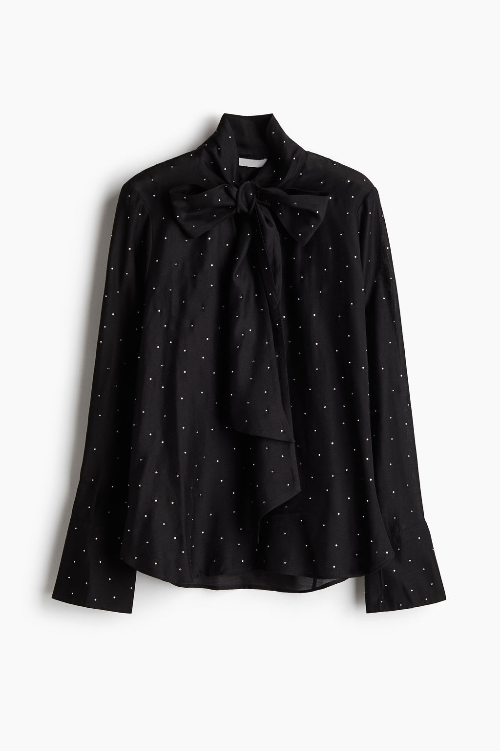Blusa con lazada y strass - H&m фото 7