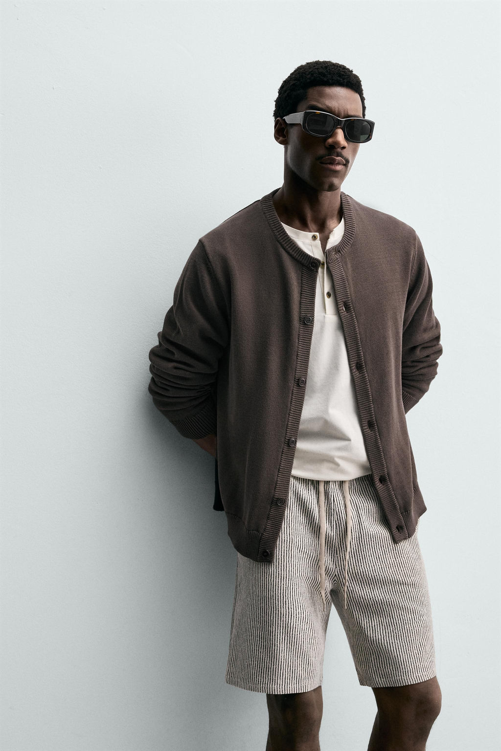 BERMUDA RELAXED FIT VISCOSA - LINO / rayas - Zara фото 6