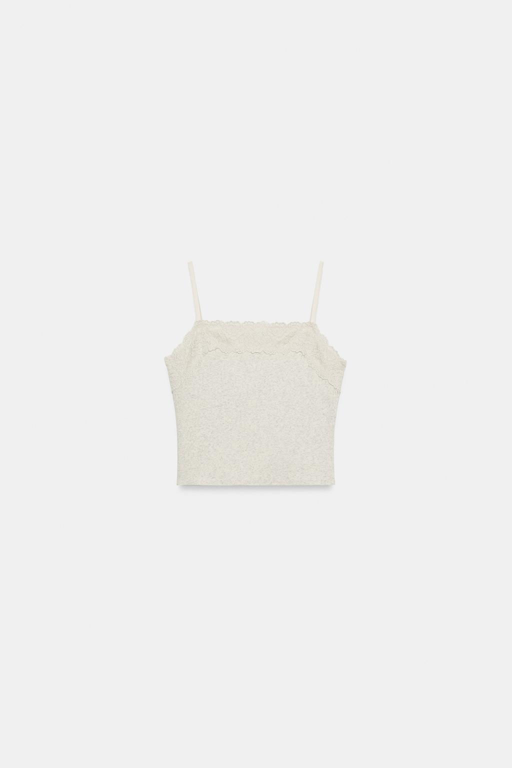 LACE STRAPPY TOP - Zara фото 5