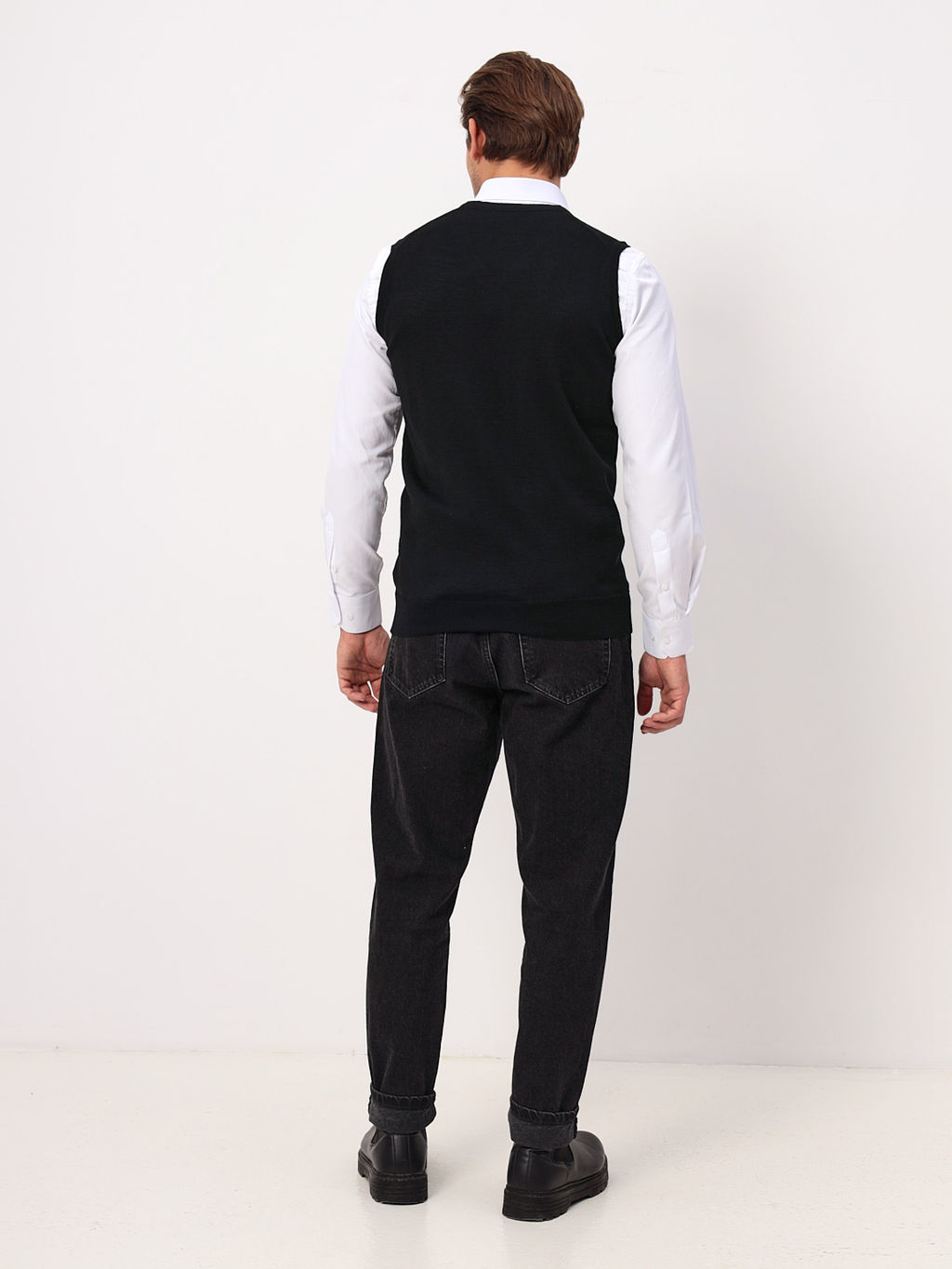 Жилет мужской GREG G125-AN181018А (черный)  фото 4