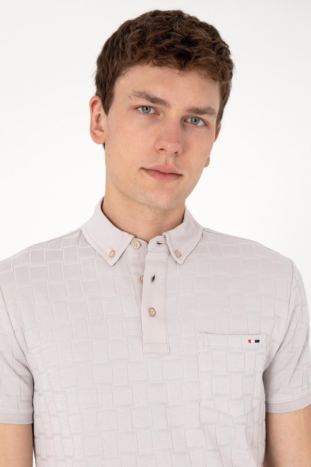 Erkek Slim Fit Polo Yaka A__k Gri Ti__rt Sepette S_rpriz _ndirim - U.s. polo assn фото 2