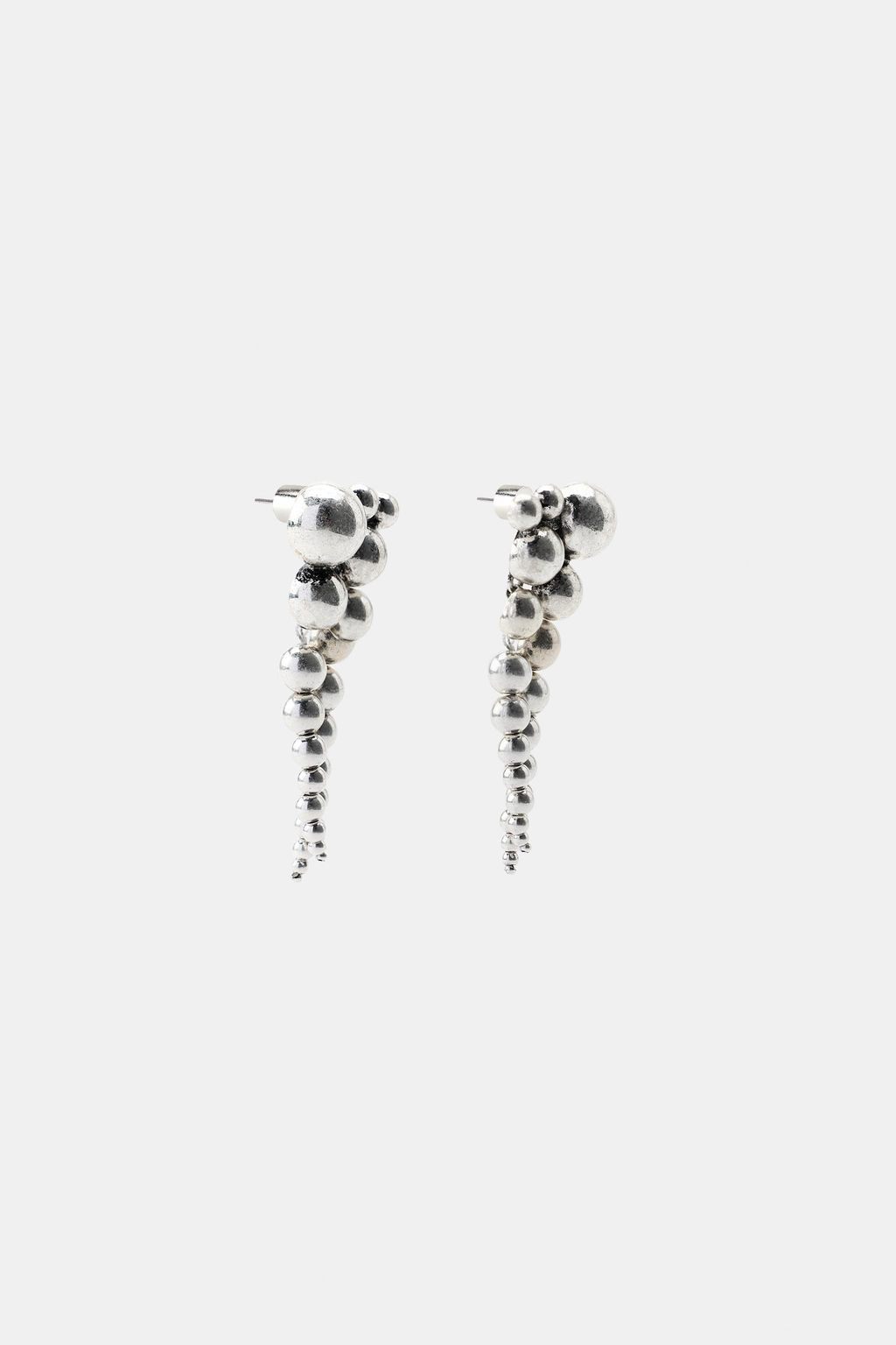 METAL BALL DANGLE EARRINGS - Zara фото 3