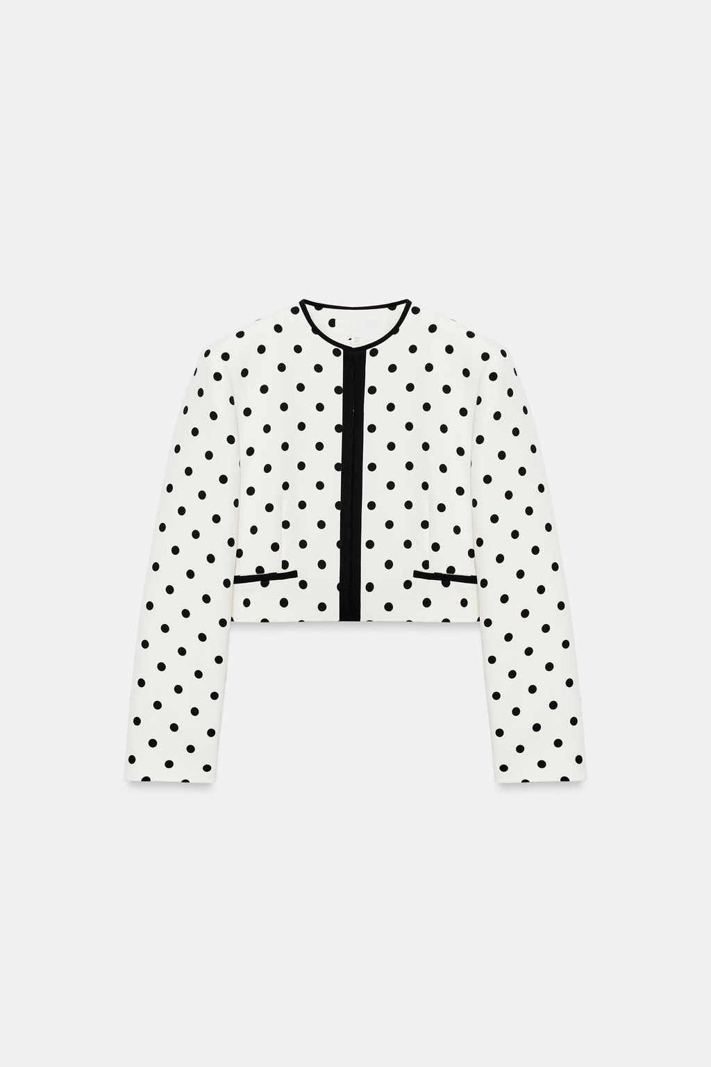 BLAZER CORTA LUNARES / Crudo / Negro - Zara фото 6