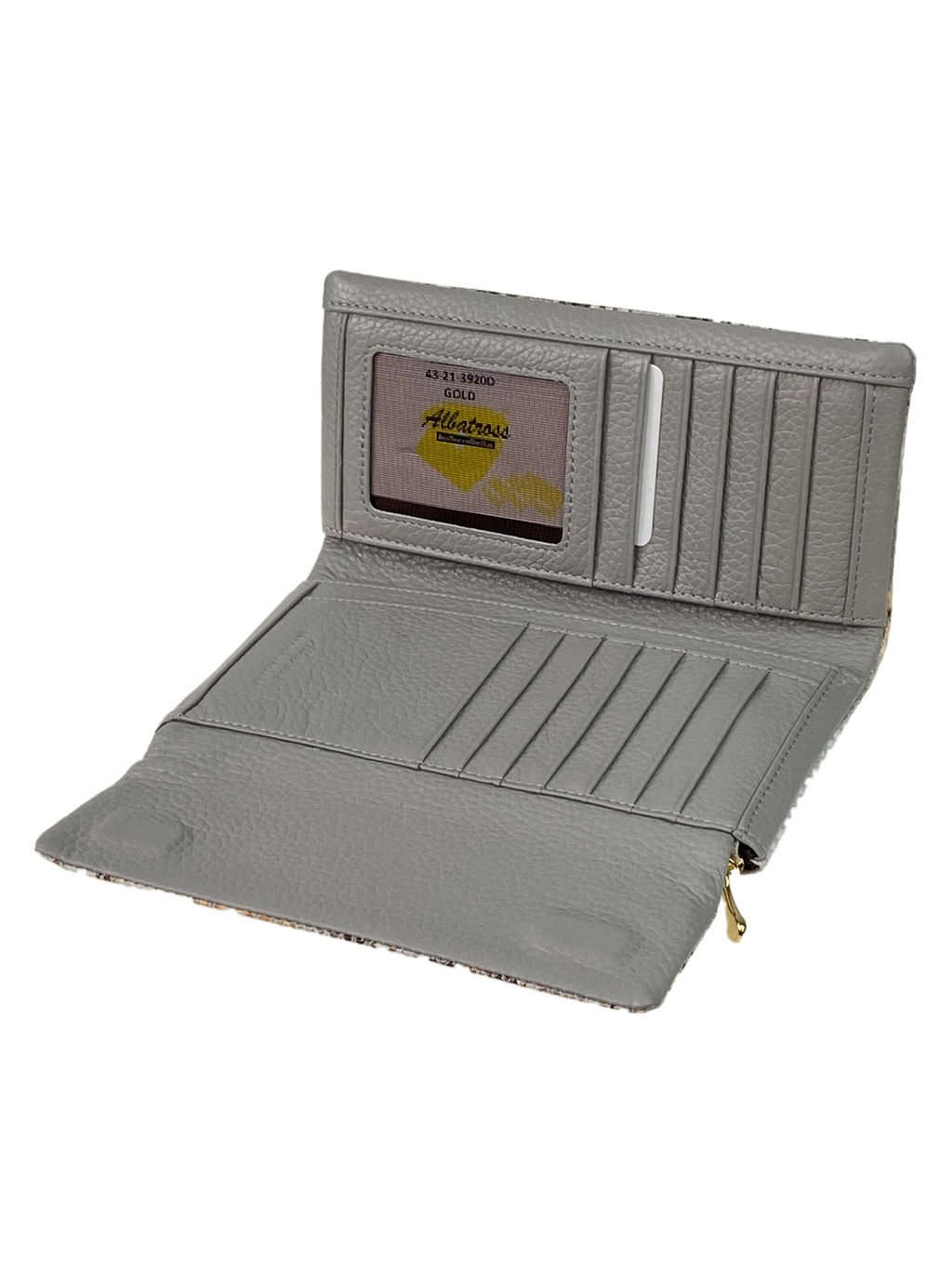 Женский кошелек с фермуаром из натуральной кожи, мультицвет - Greta фото 14