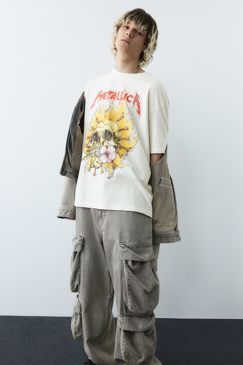 Camiseta estampada de estilo vintage Loose Fit