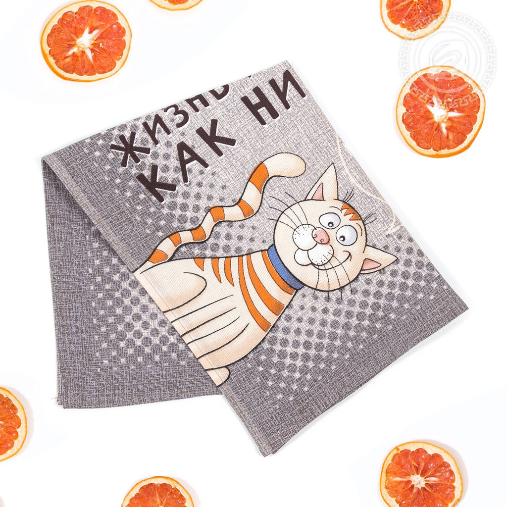 Набор полотенец из рогожки "Кошачьи тайны" 45*60/3 шт. - 45*60 Полотенца из рогожки