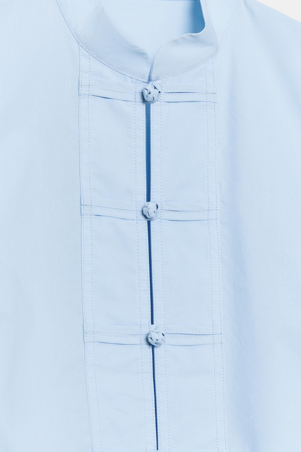 CAMISA POPEL?N ALAMARES / Azul