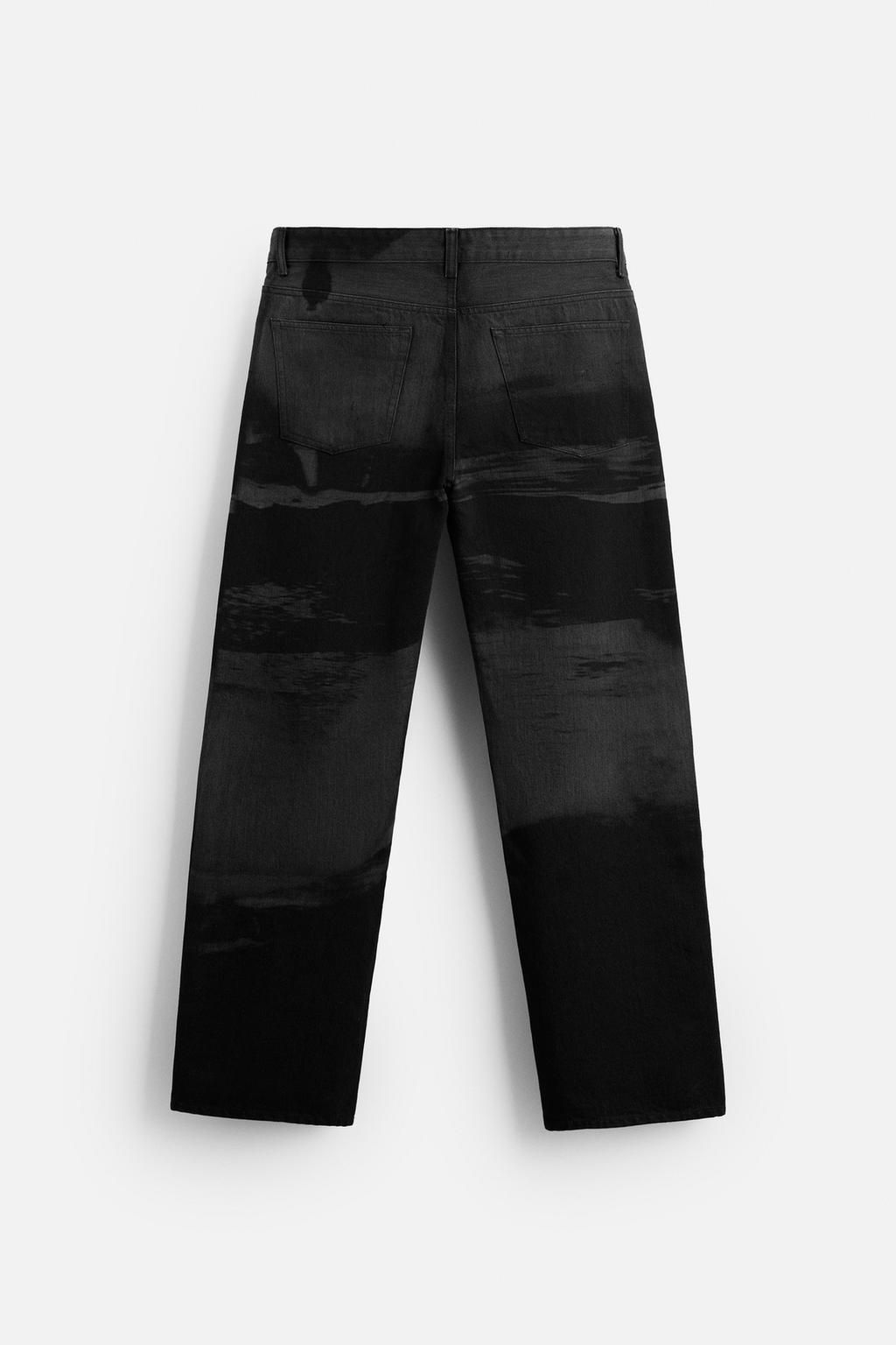 PRINTED RELAXED FIT JEANS - Zara фото 7